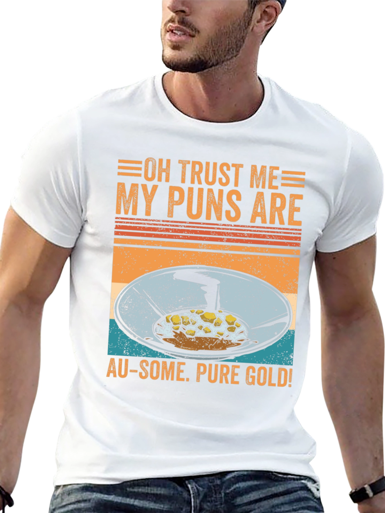 Funny Gold Panning Pun T-Shirt - Au-some Puns