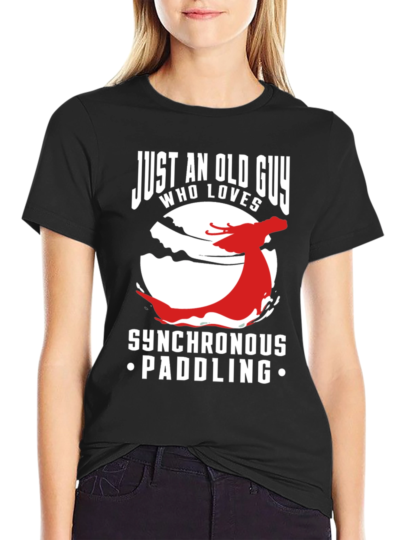 Synchronous Paddling T-Shirt - Old Guy Dragon Boat Tee