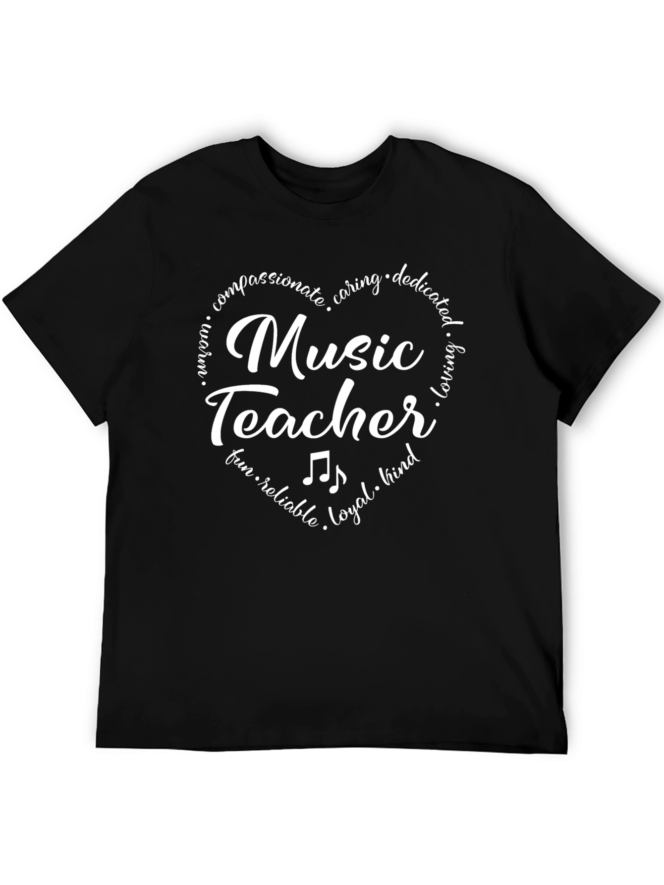 Music Teacher Heart Graphic T-Shirt