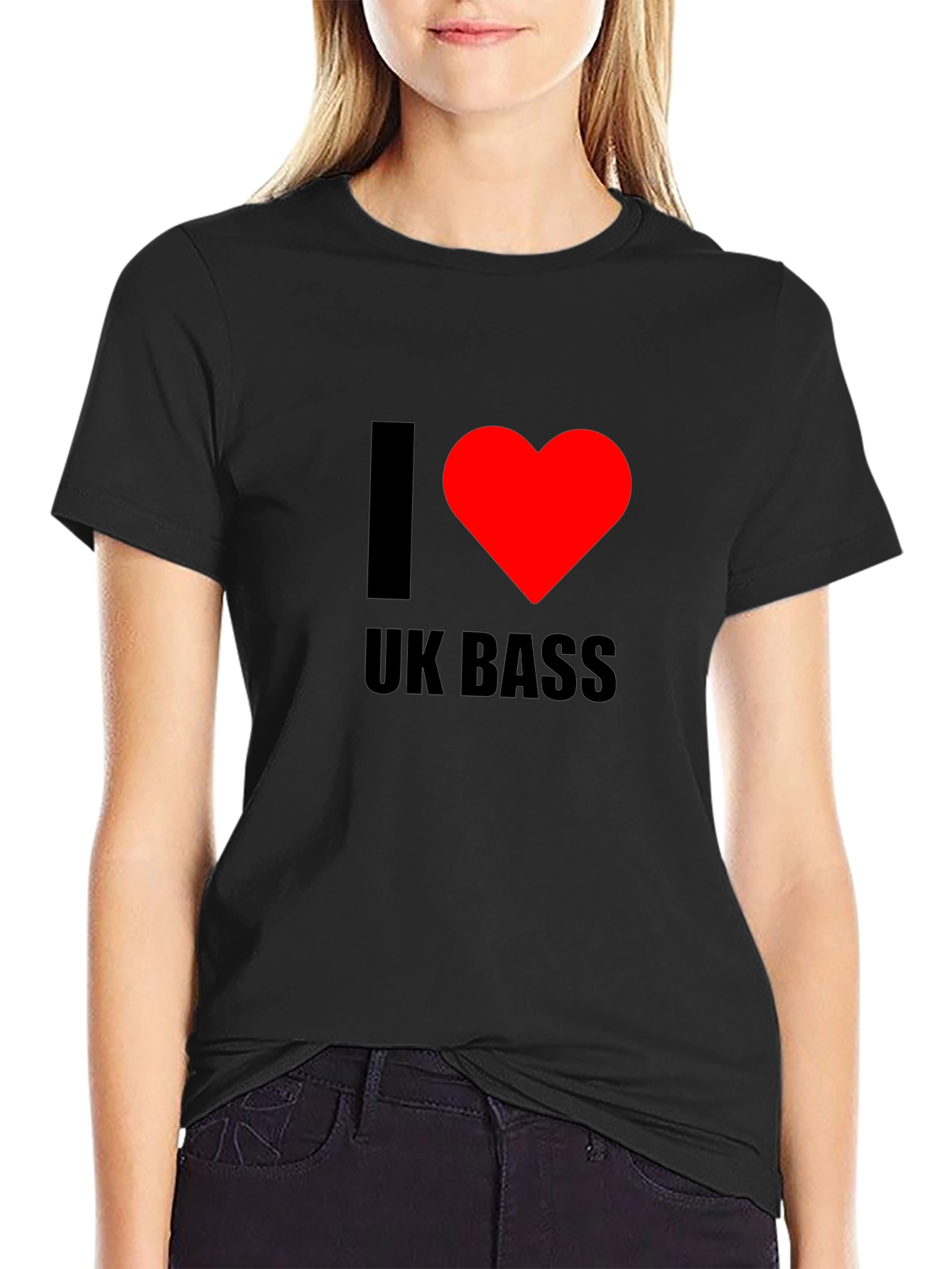 I Heart UK Bass Black T-Shirt