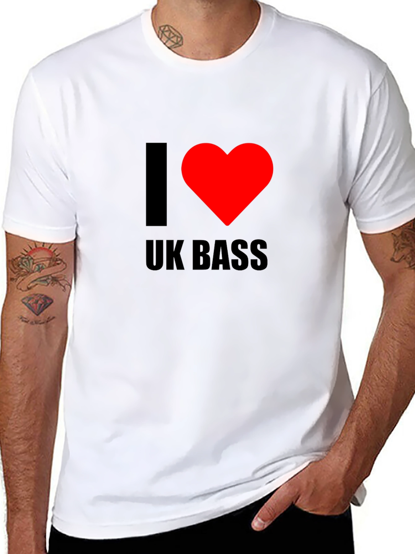 I Heart UK Bass Black T-Shirt