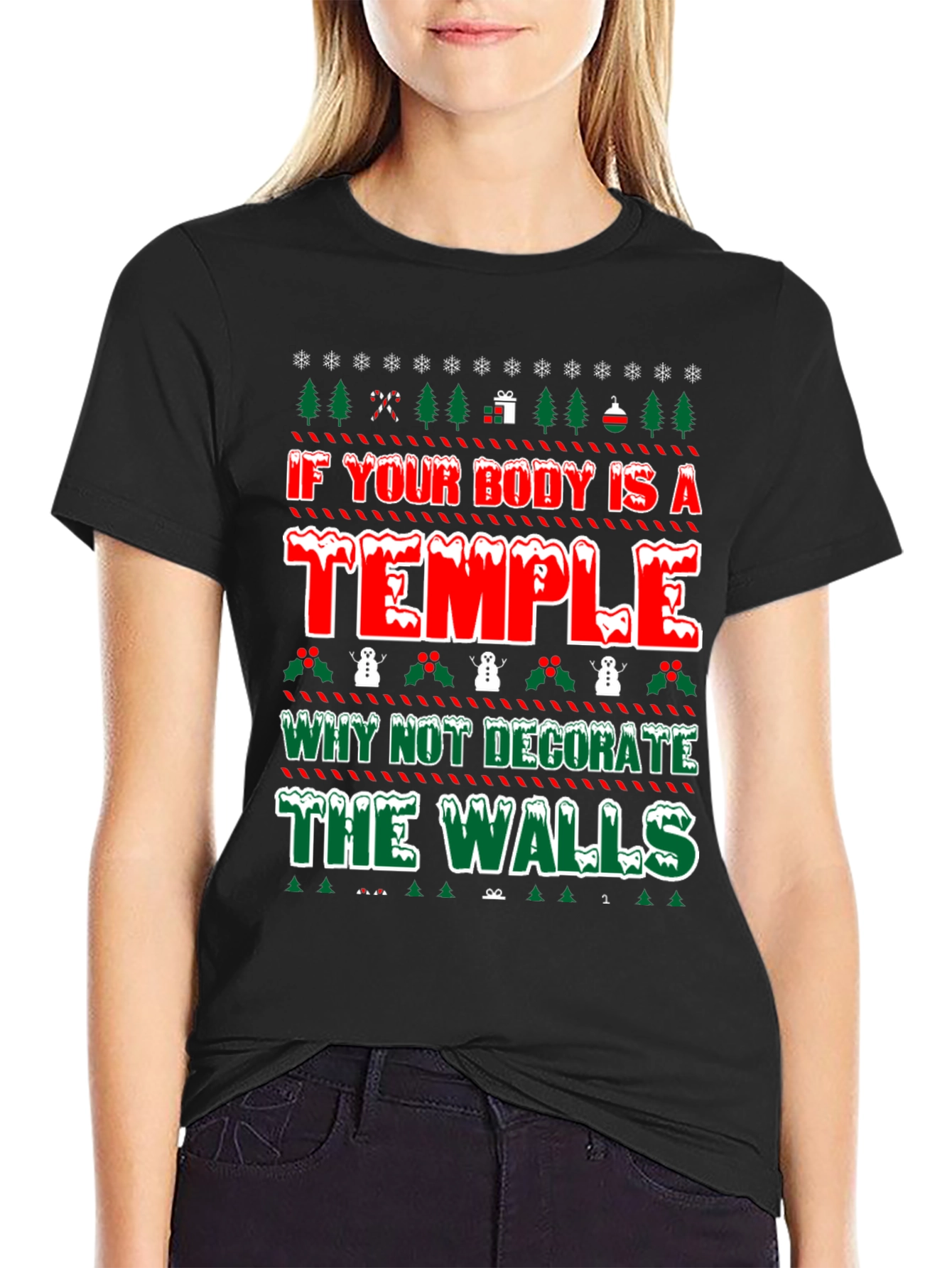 Funny Tattoo Lover Ugly Christmas T-Shirt