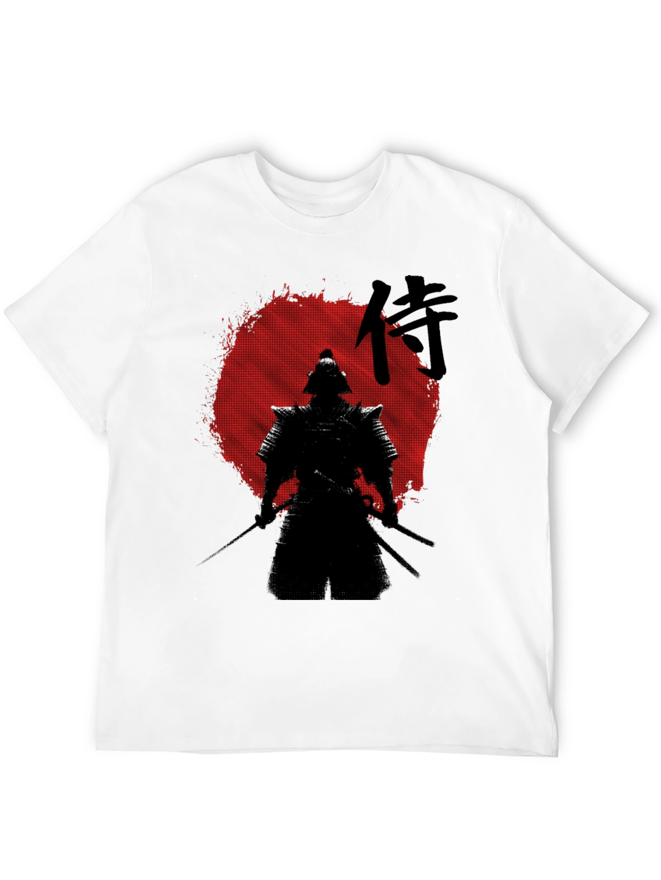 Samurai Graphic Print T-Shirt - Black