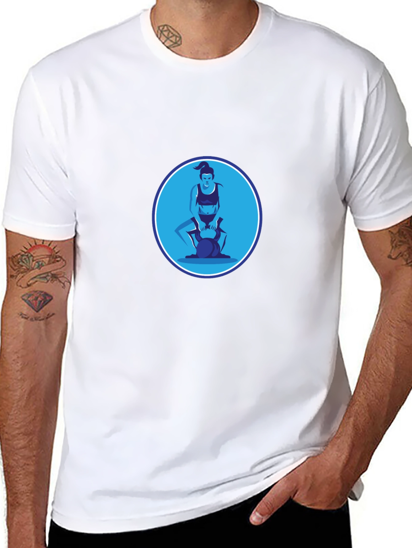 Workout Graphic Tee - Kettlebell Design