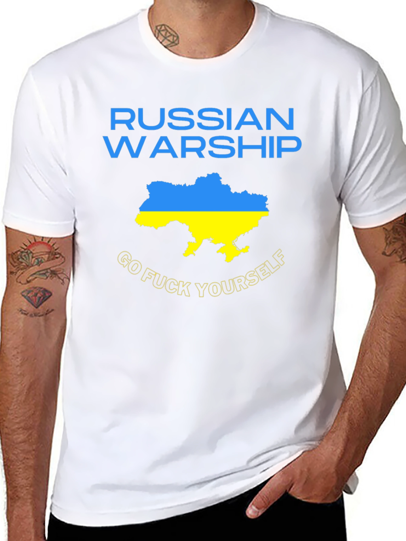 Ukraine Pride Tee: Russian Warship Go F Yourself T-Shirt