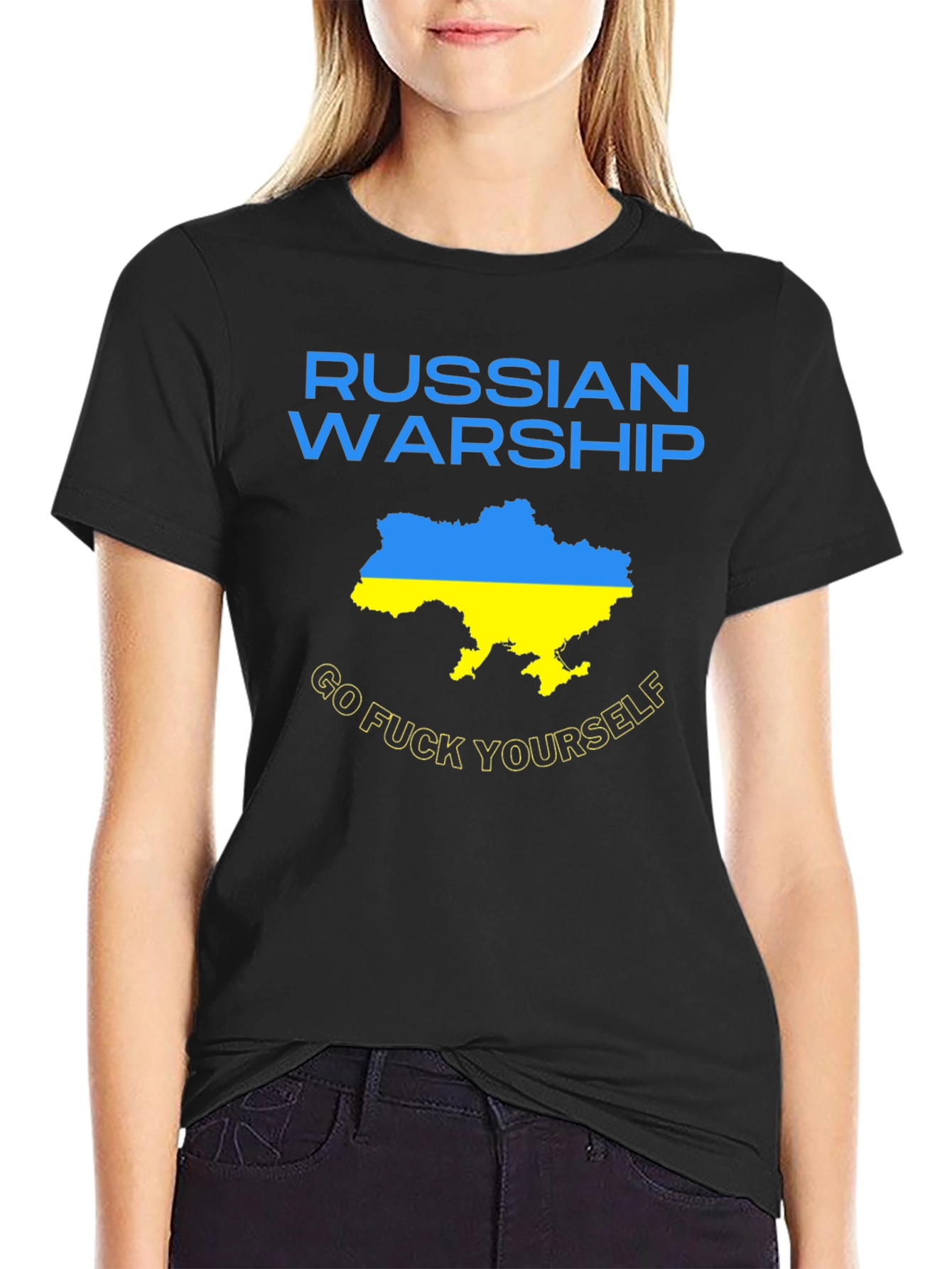 Ukraine Pride Tee: Russian Warship Go F Yourself T-Shirt