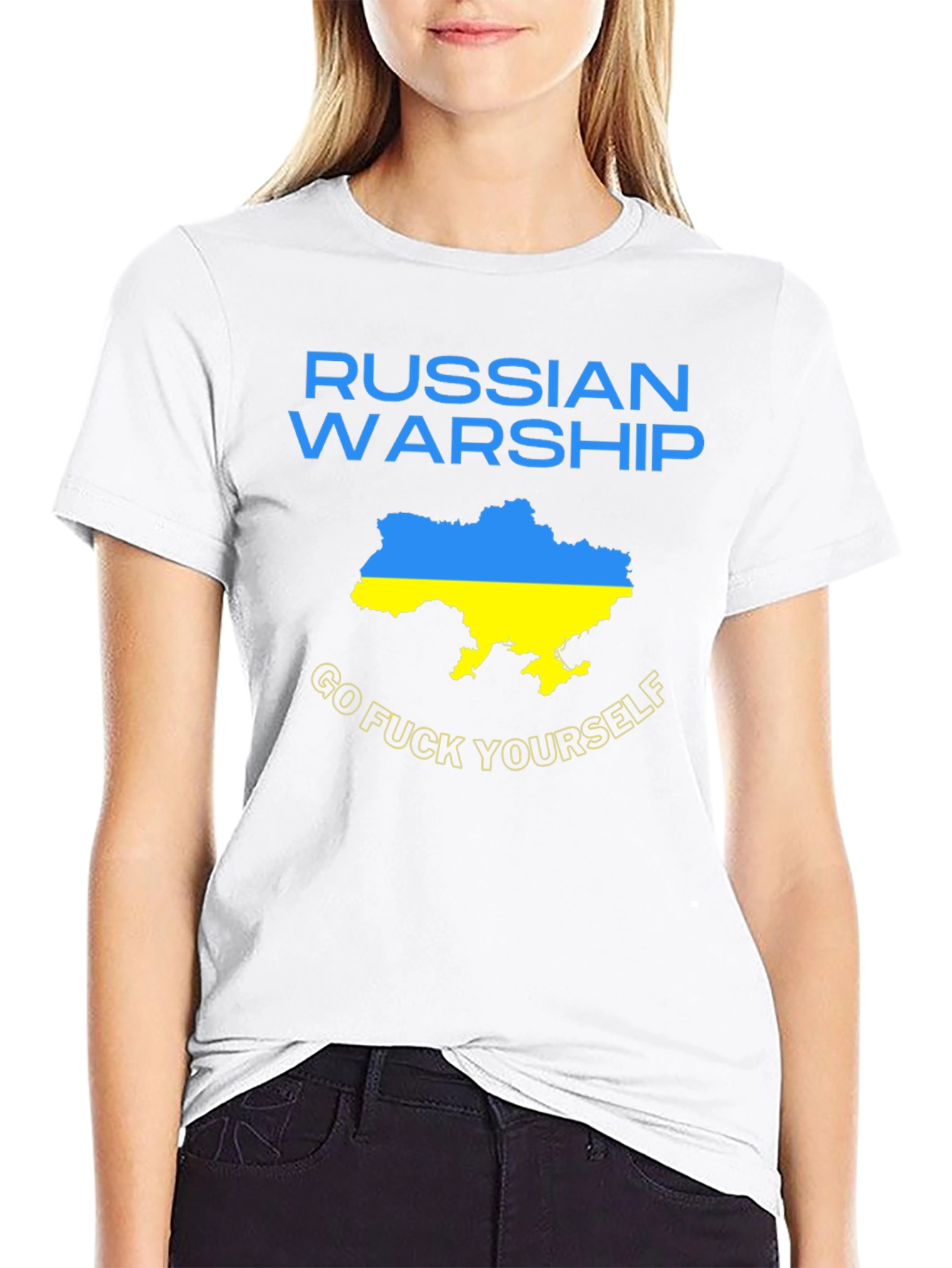 Ukraine Pride Tee: Russian Warship Go F Yourself T-Shirt