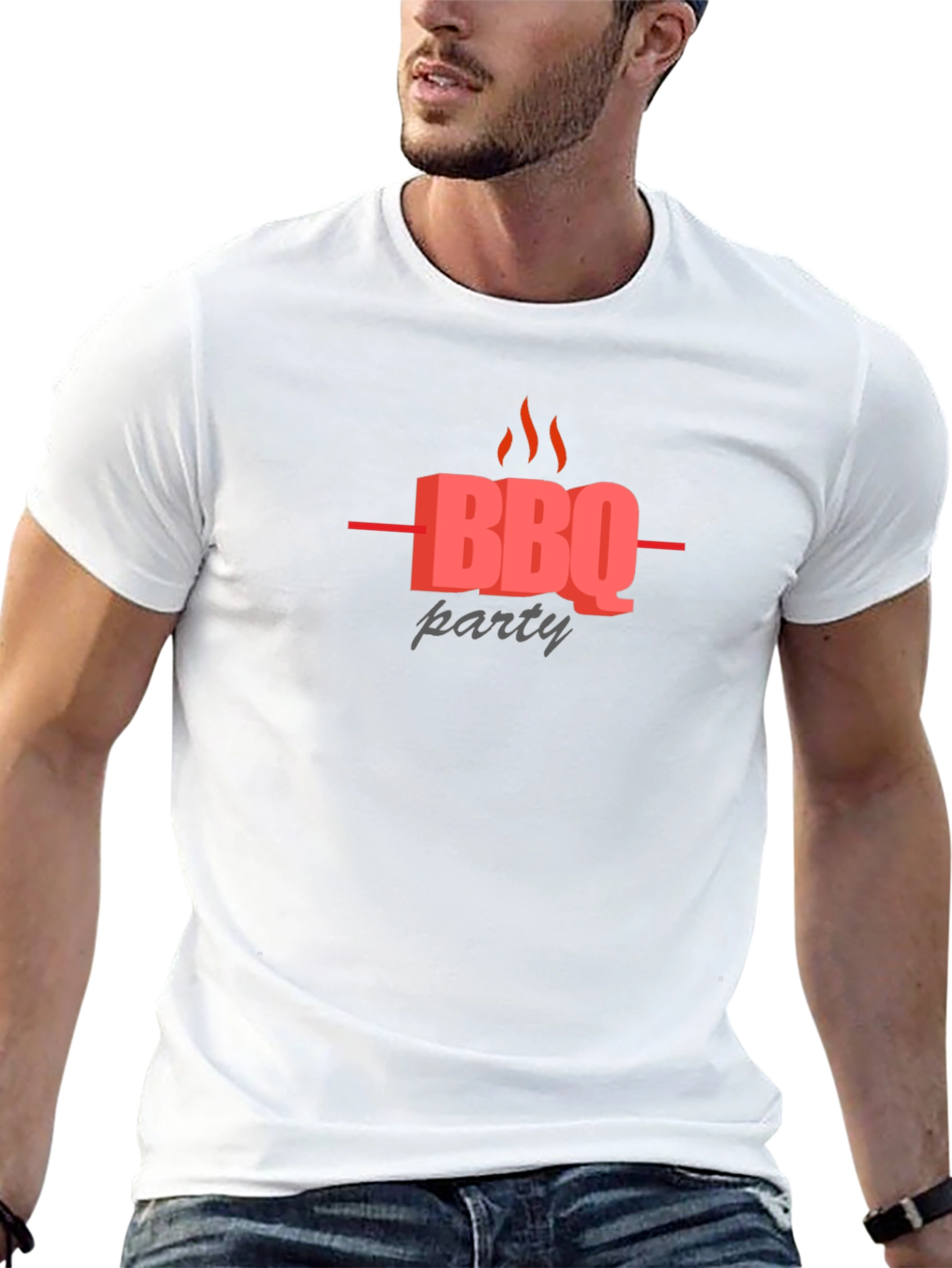 BBQ Party Graphic Black T-Shirt