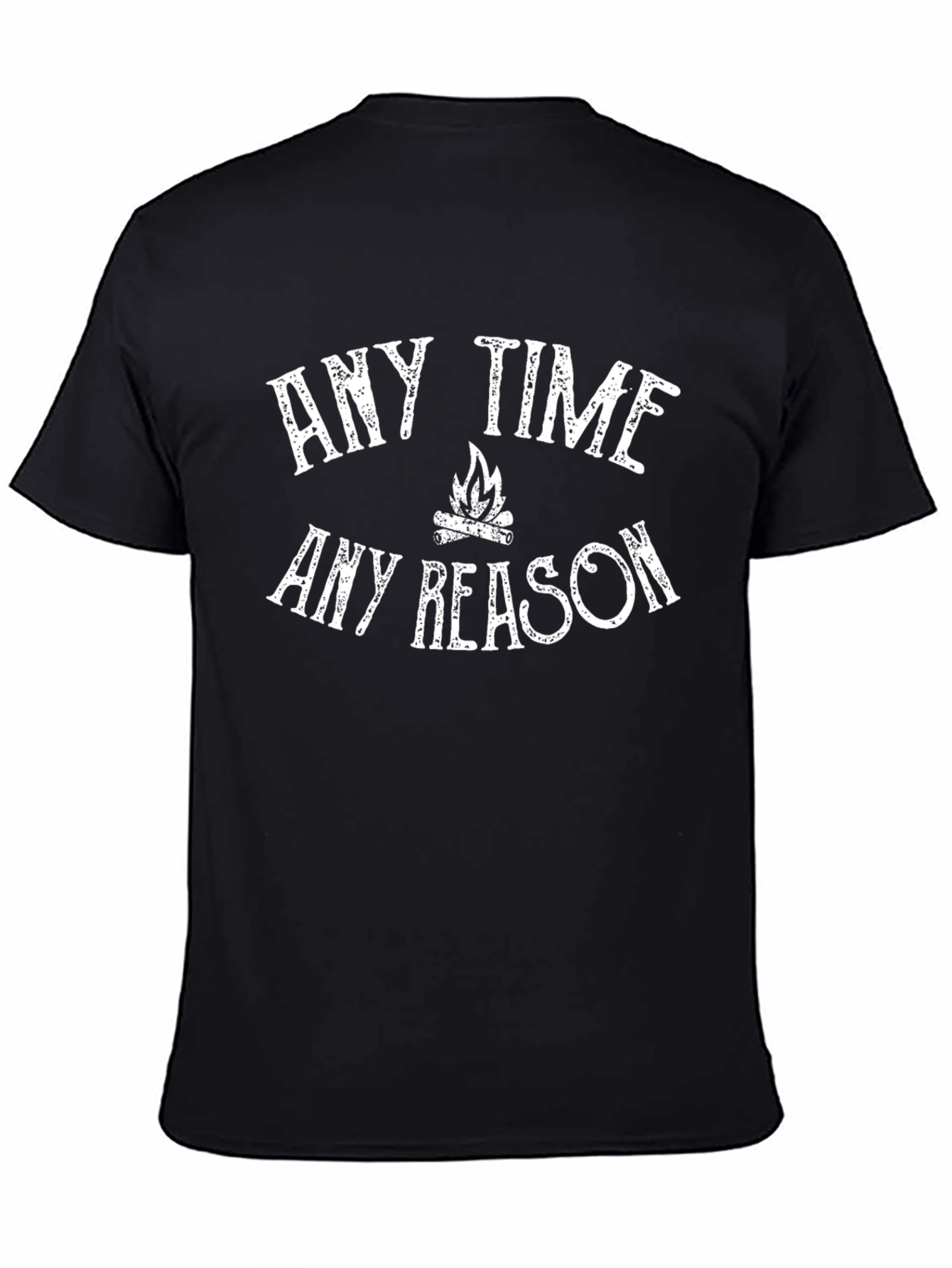 Any Time Any Reason Campfire Graphic Tee - Black