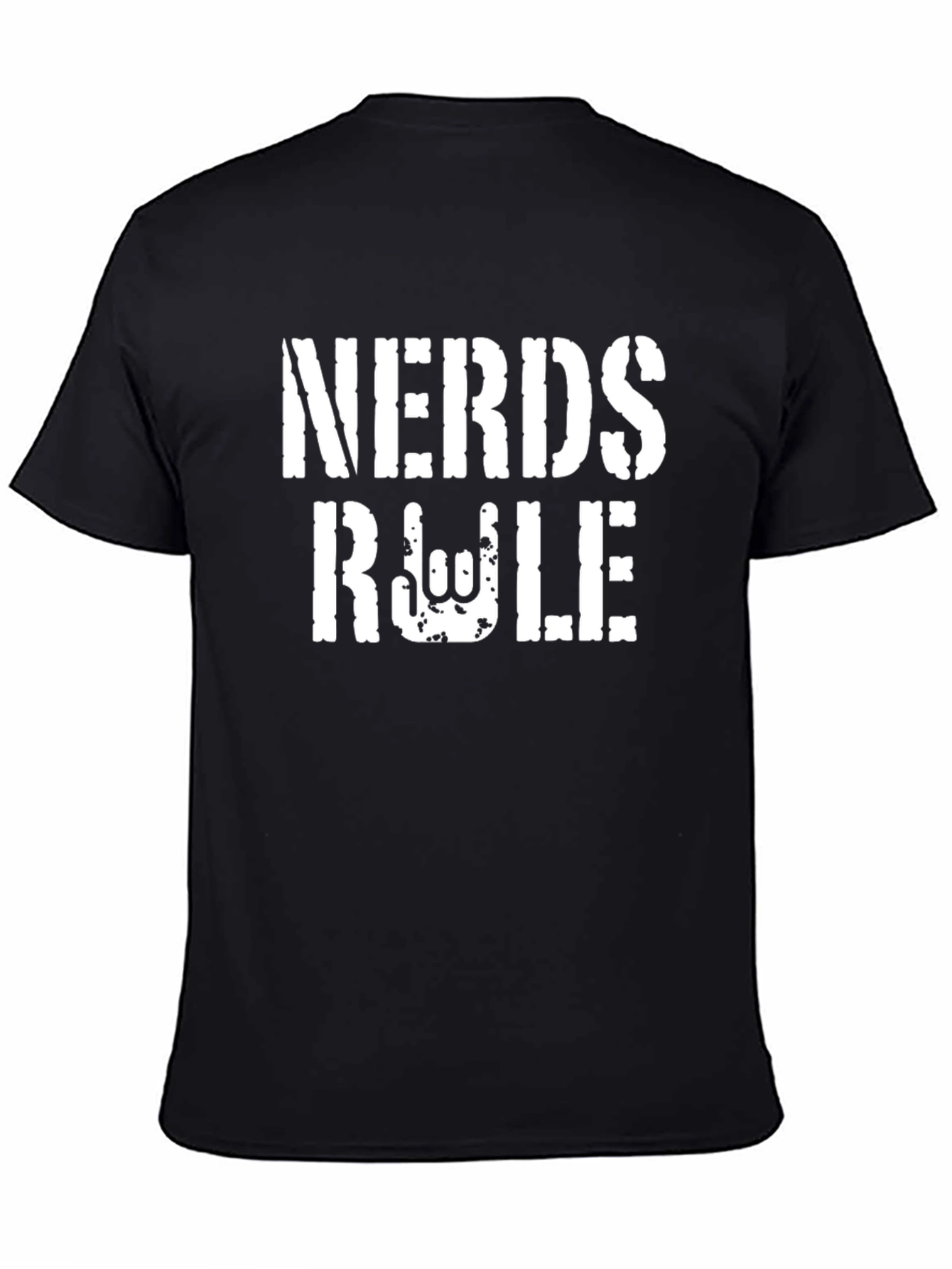 Nerds Rule Black Graphic Tee