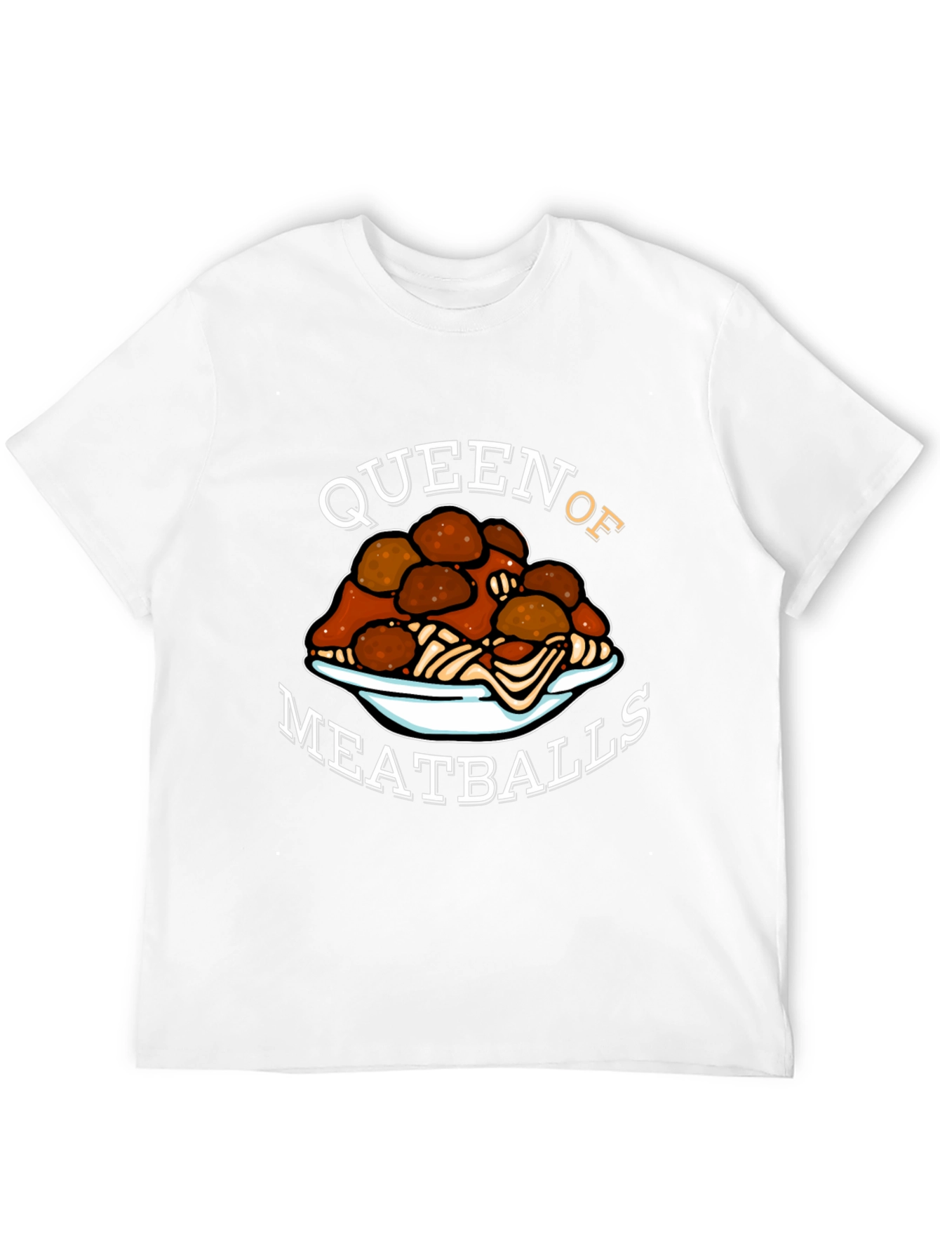 Queen of Meatballs T-Shirt - Funny Foodie Tee