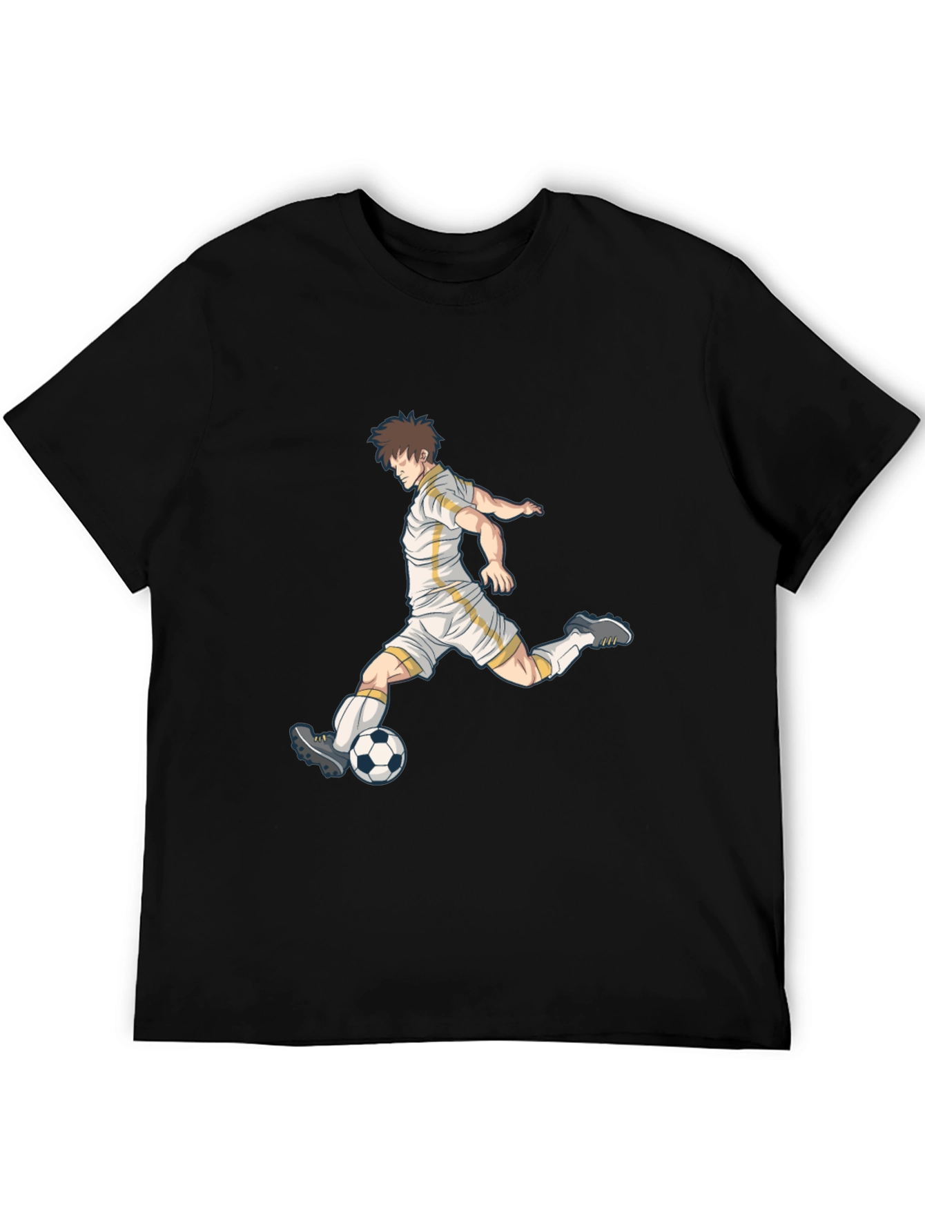 Soccer Player Graphic Black T-Shirt