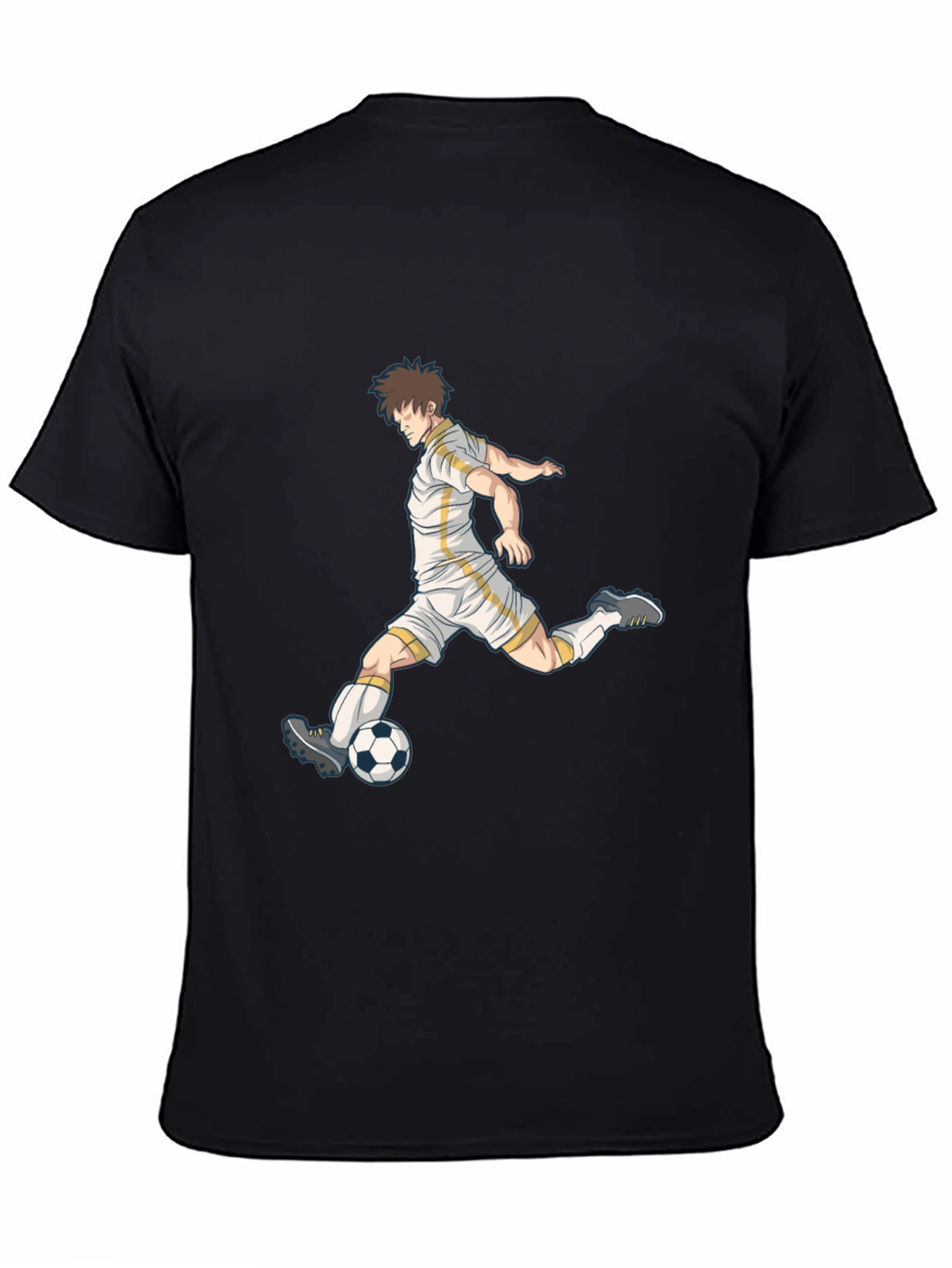 Soccer Player Graphic Black T-Shirt