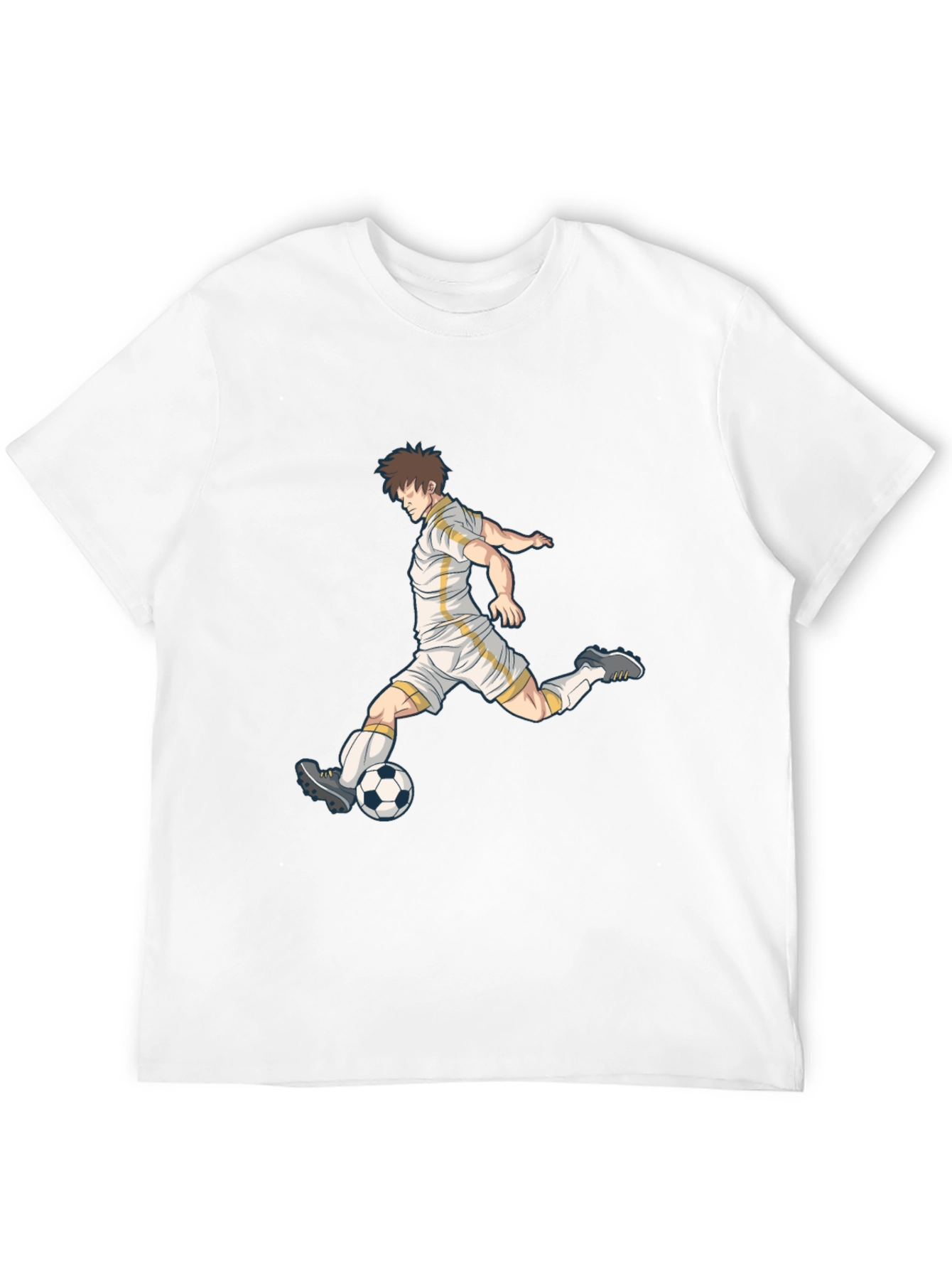 Soccer Player Graphic Black T-Shirt