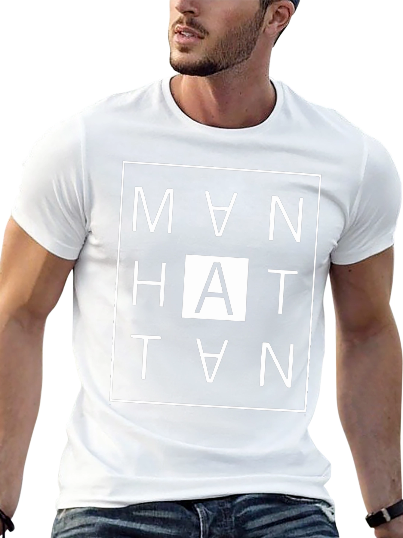 Manhattan Graphic Tee - Modern Black T-Shirt