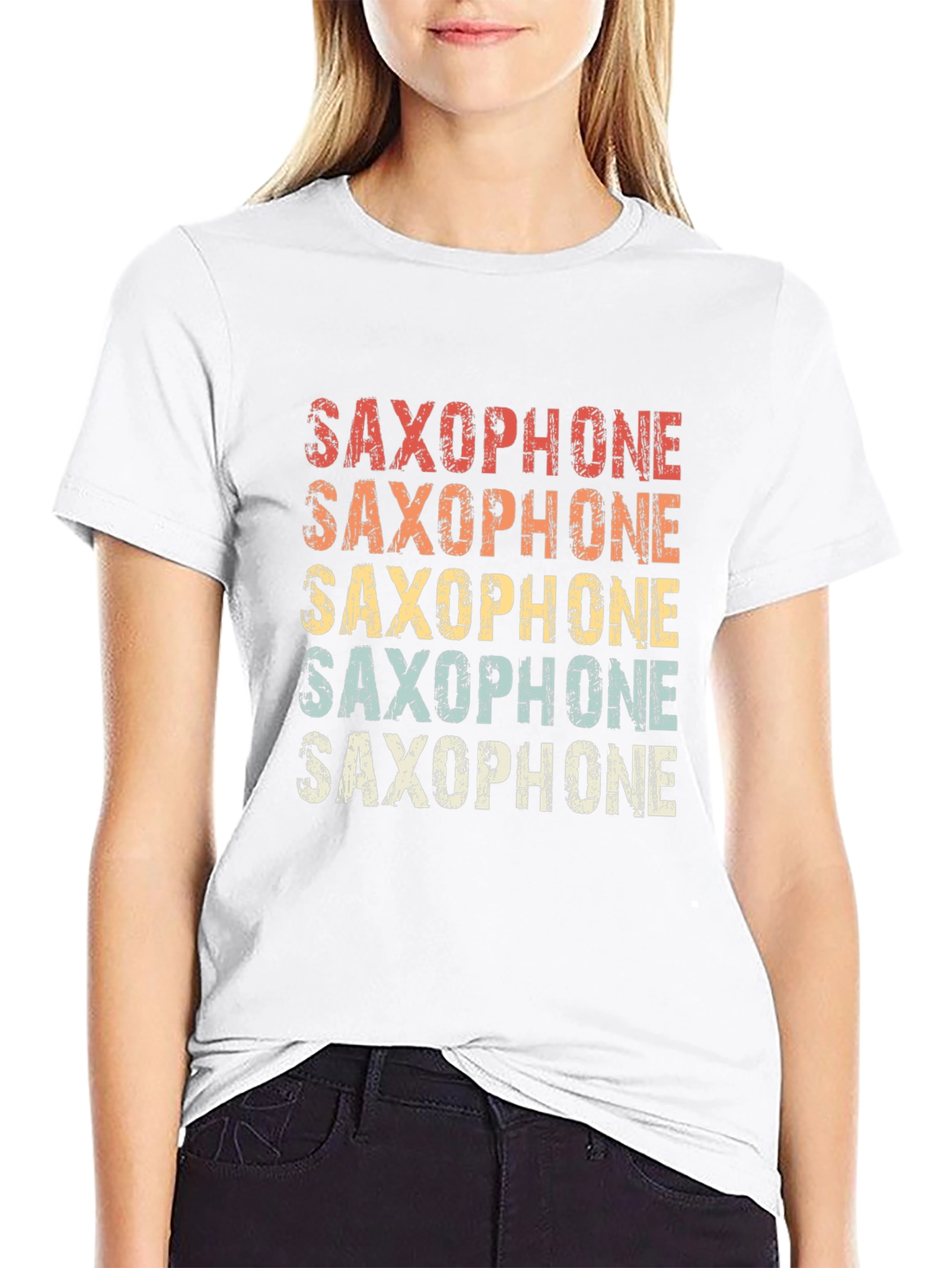 Retro Saxophone T-Shirt - Musical Instrument Tee