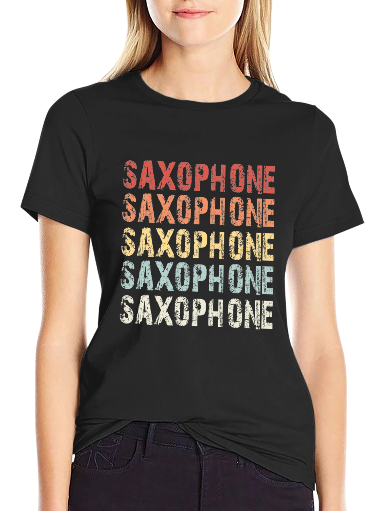 Retro Saxophone T-Shirt - Musical Instrument Tee