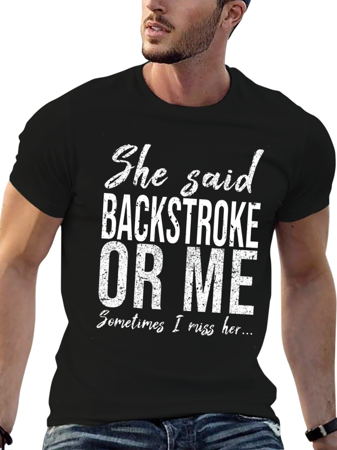 She Said Backstroke Funny Swimmer T-Shirt