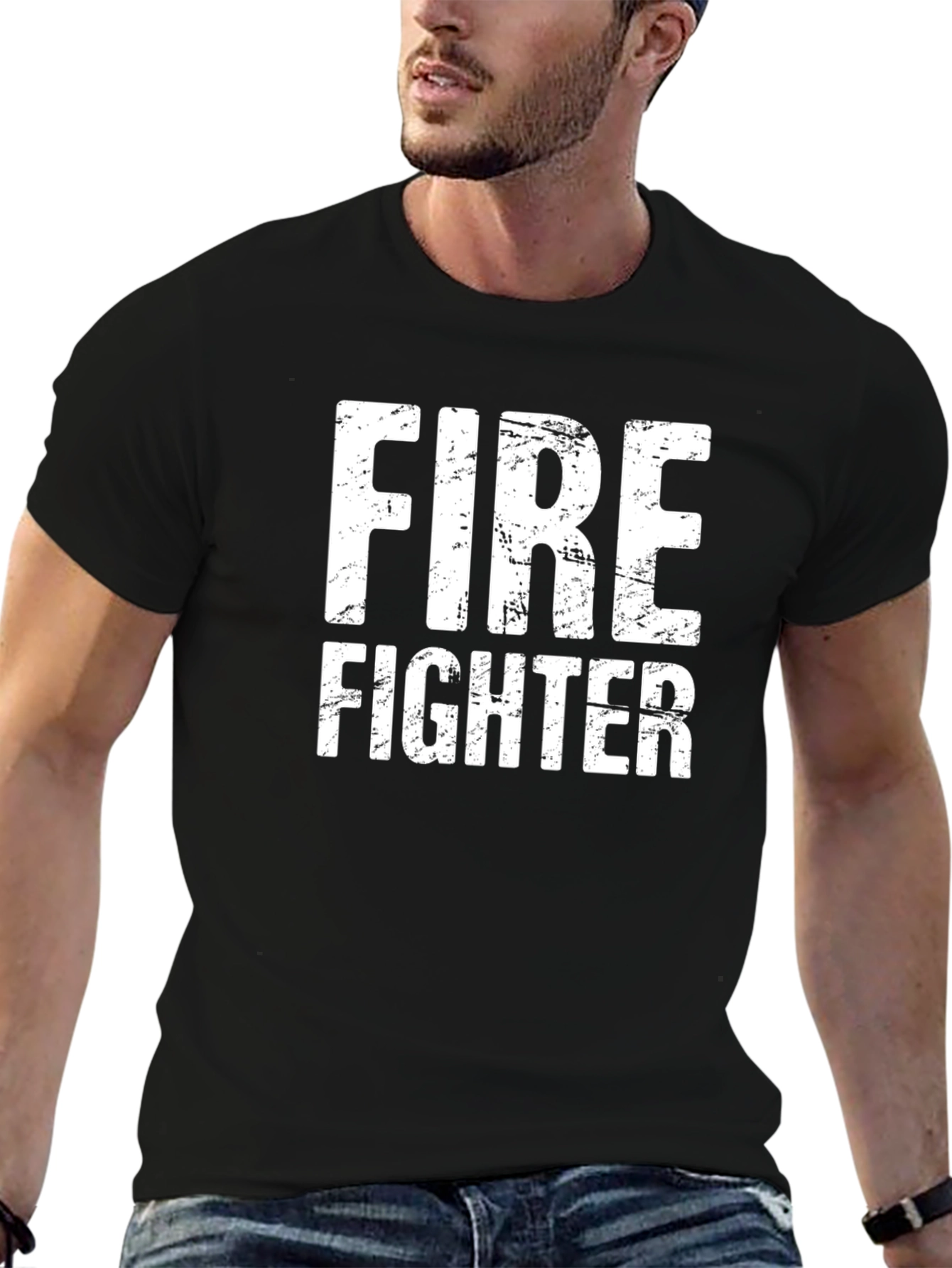 Firefighter Graphic T-Shirt - Black