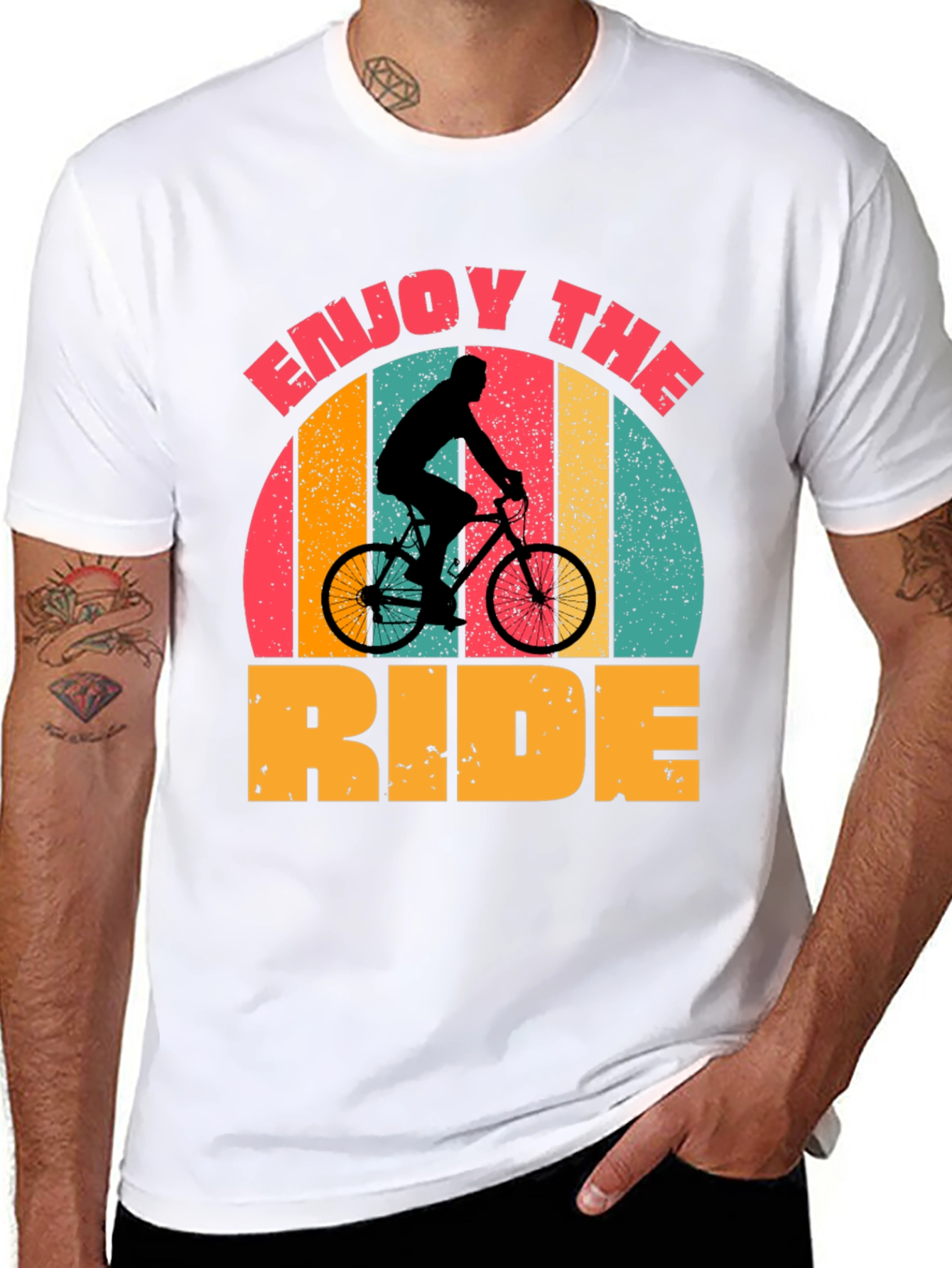 Enjoy The Ride Retro Cycling Graphic T-Shirt