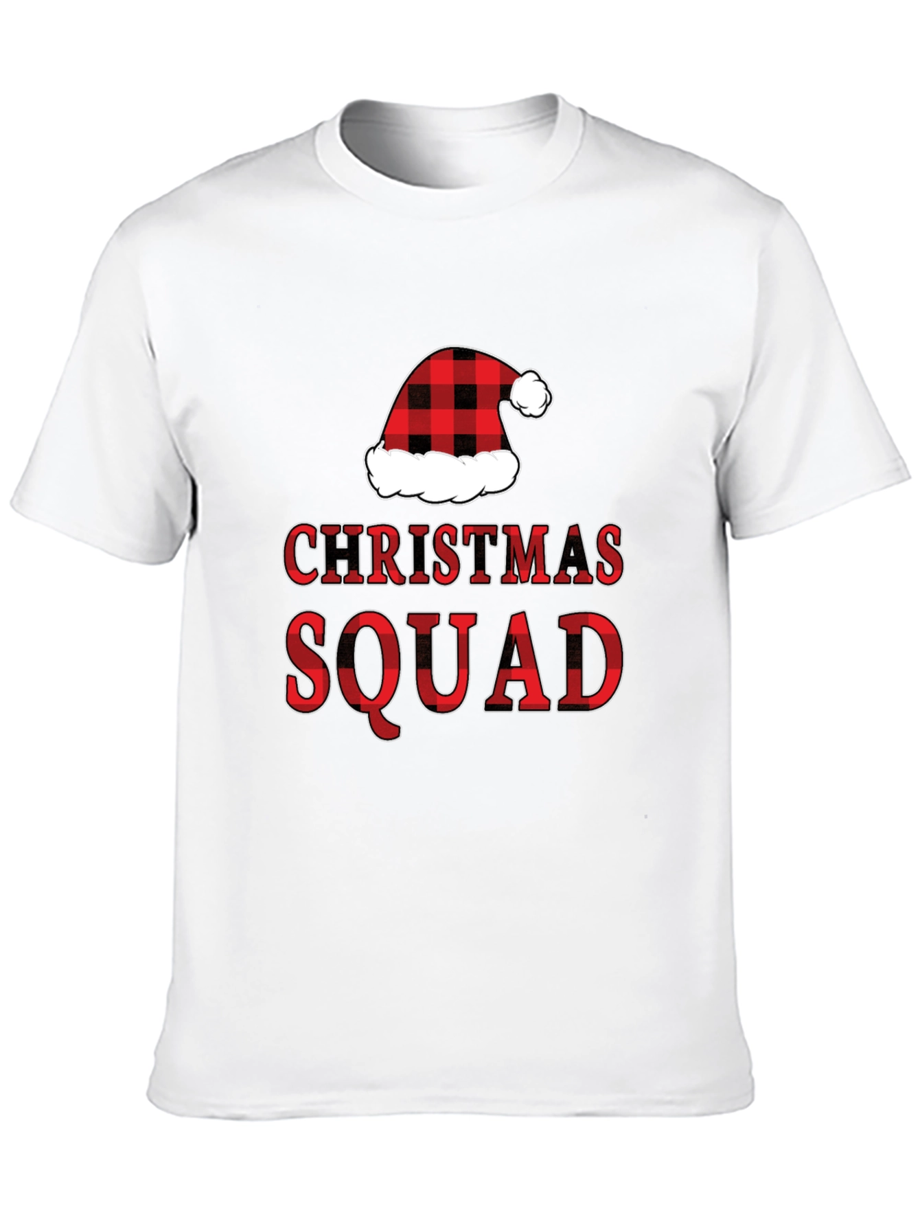 Christmas Squad T-Shirt - Red Plaid Holiday Tee