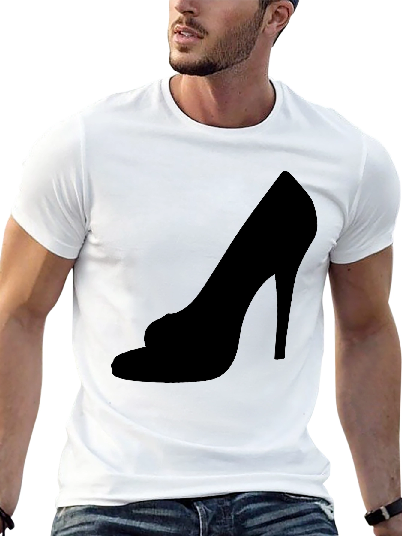 High Heel Silhouette Black T-Shirt