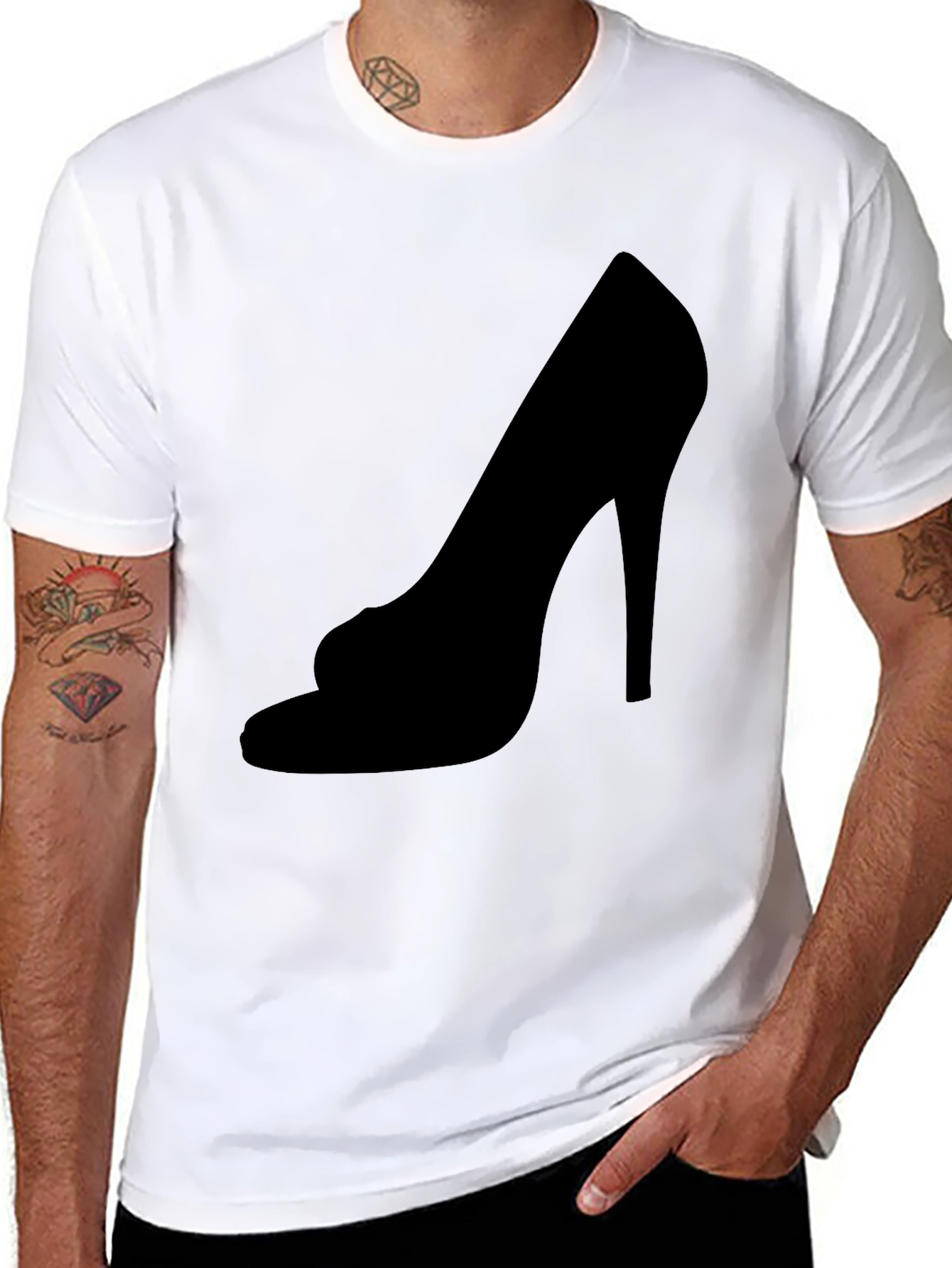 High Heel Silhouette Black T-Shirt