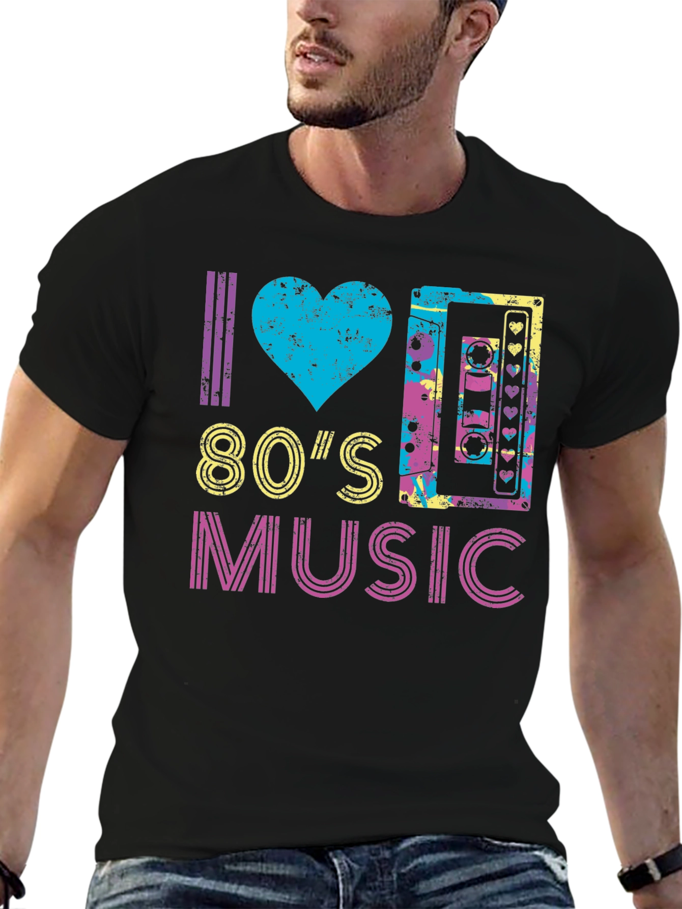 I Love 80s Music Graphic T-Shirt