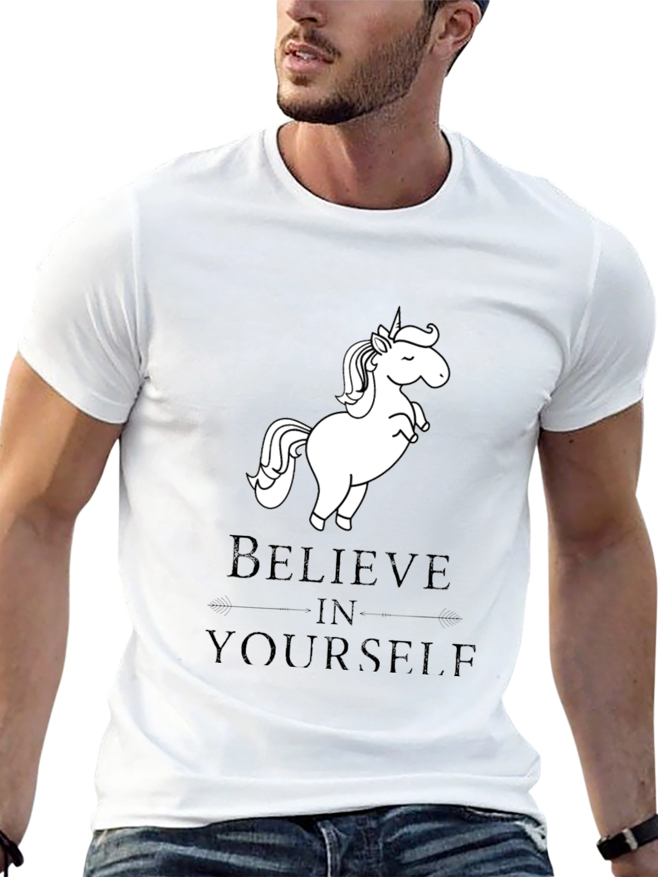 Believe In Yourself Unisex Black T-Shirt