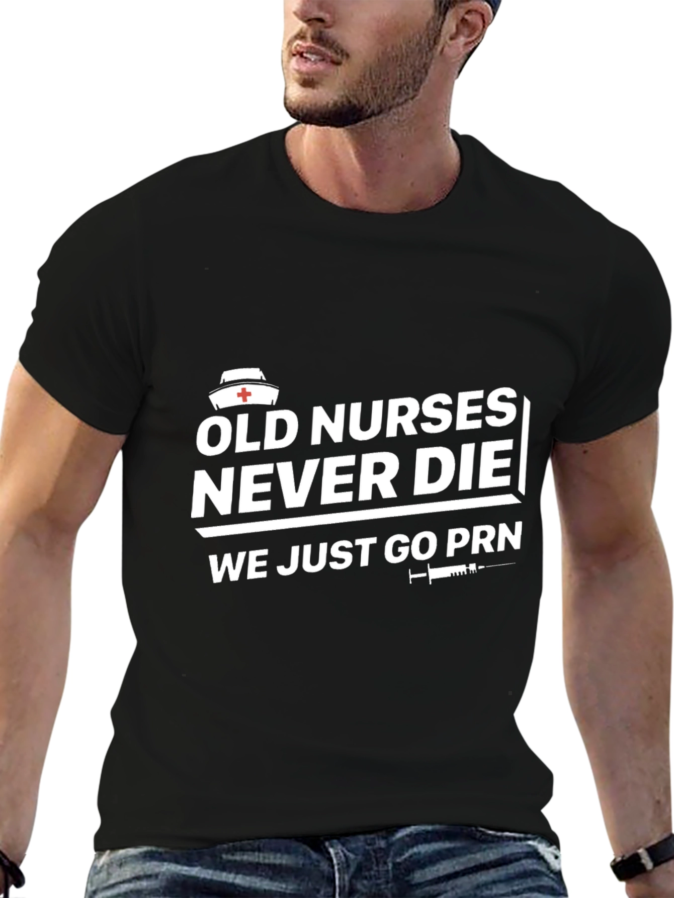 Old Nurses Never Die Black T-Shirt