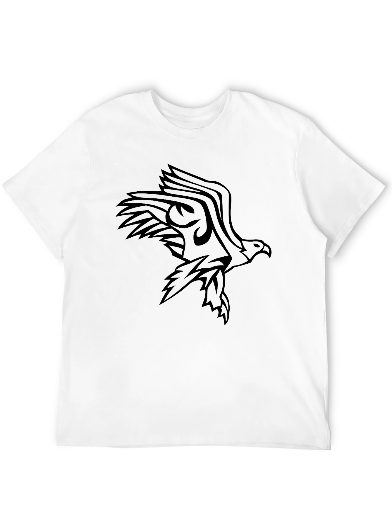 Mens Black Eagle Graphic Tee - Stylish & Bold