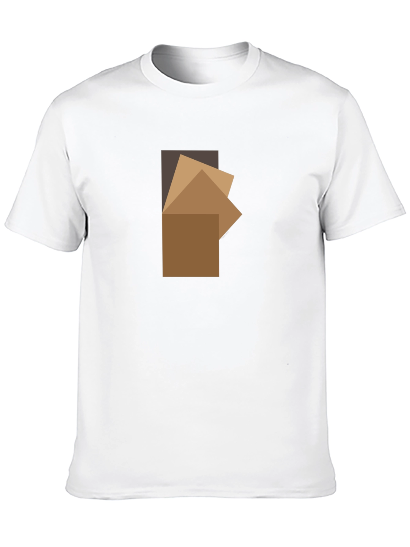 Abstract Squares Graphic Black T-Shirt