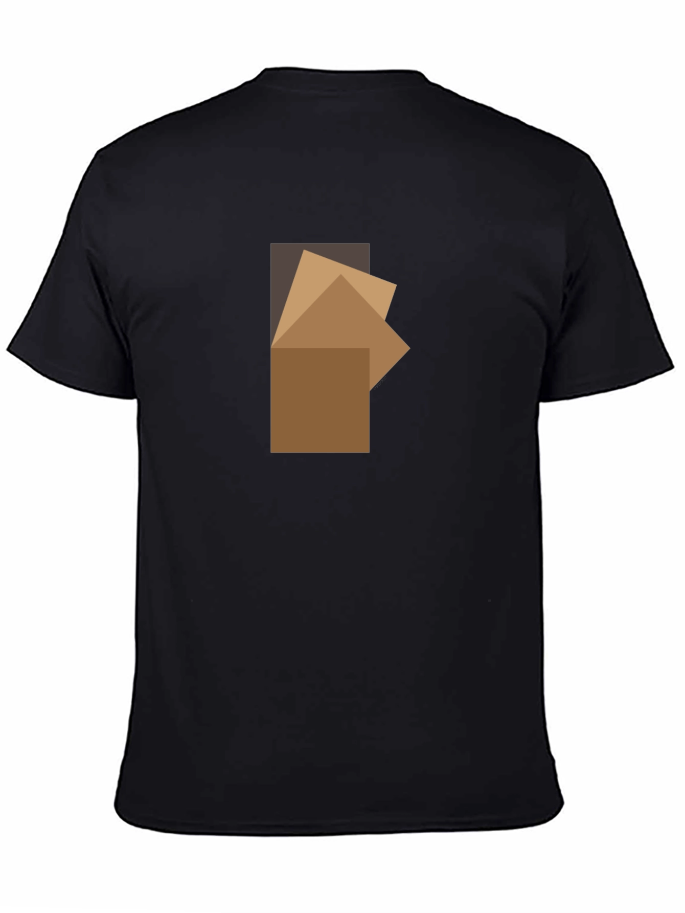 Abstract Squares Graphic Black T-Shirt