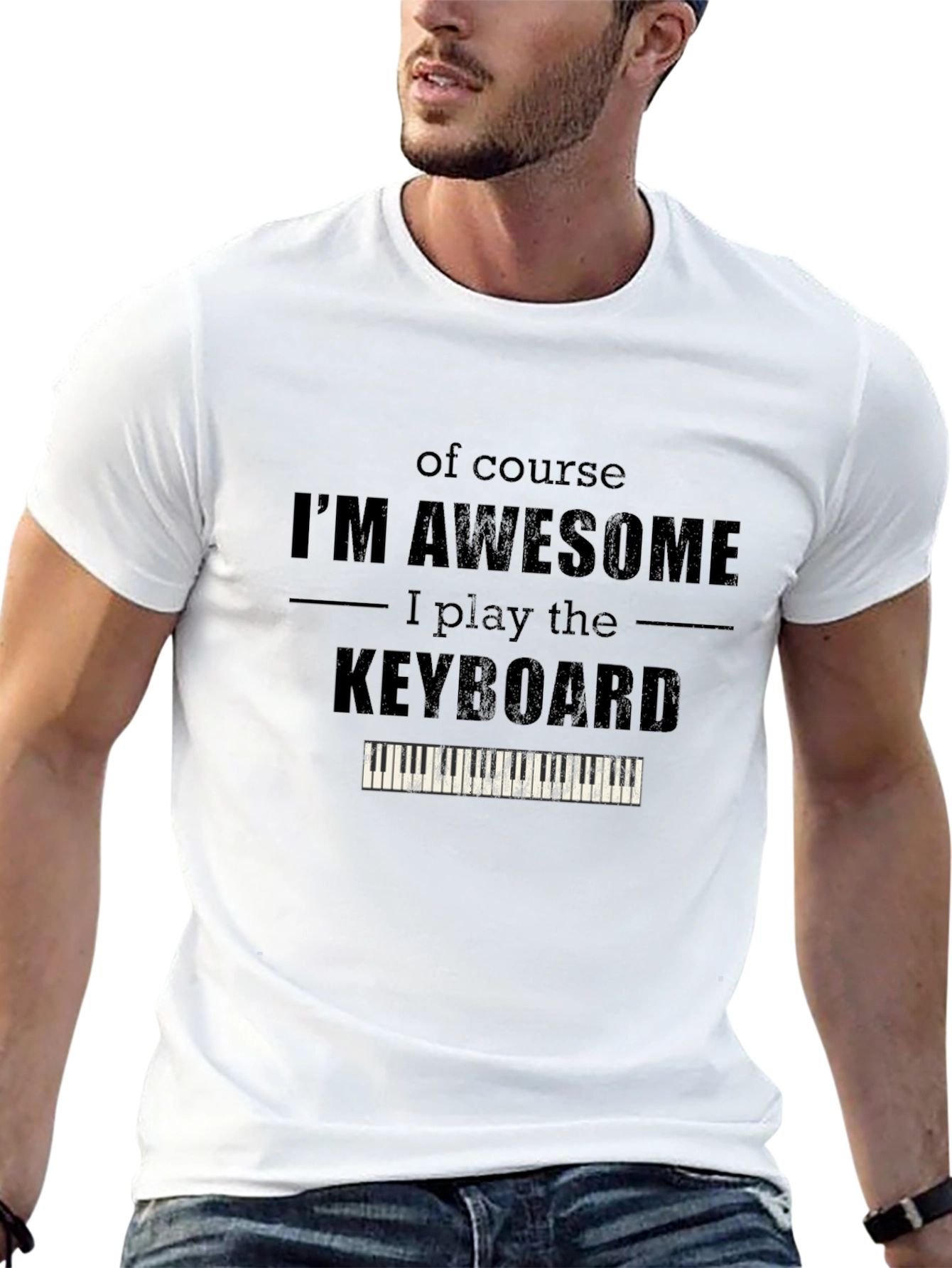 Im Awesome Keyboard Player T-Shirt - Black