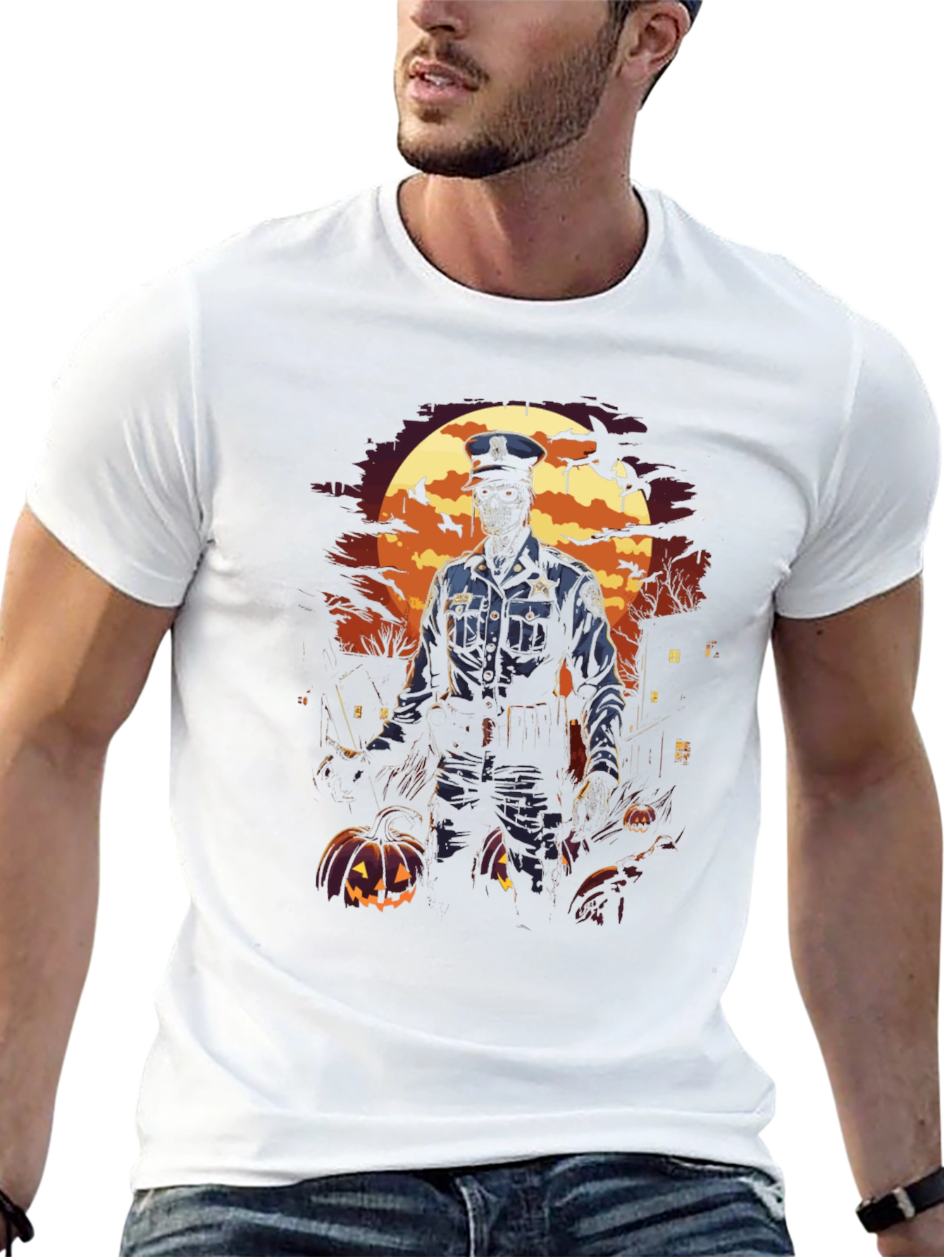 Zombie Cop Halloween T-Shirt