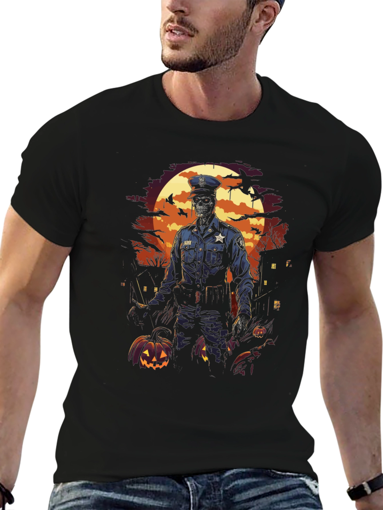 Zombie Cop Halloween T-Shirt