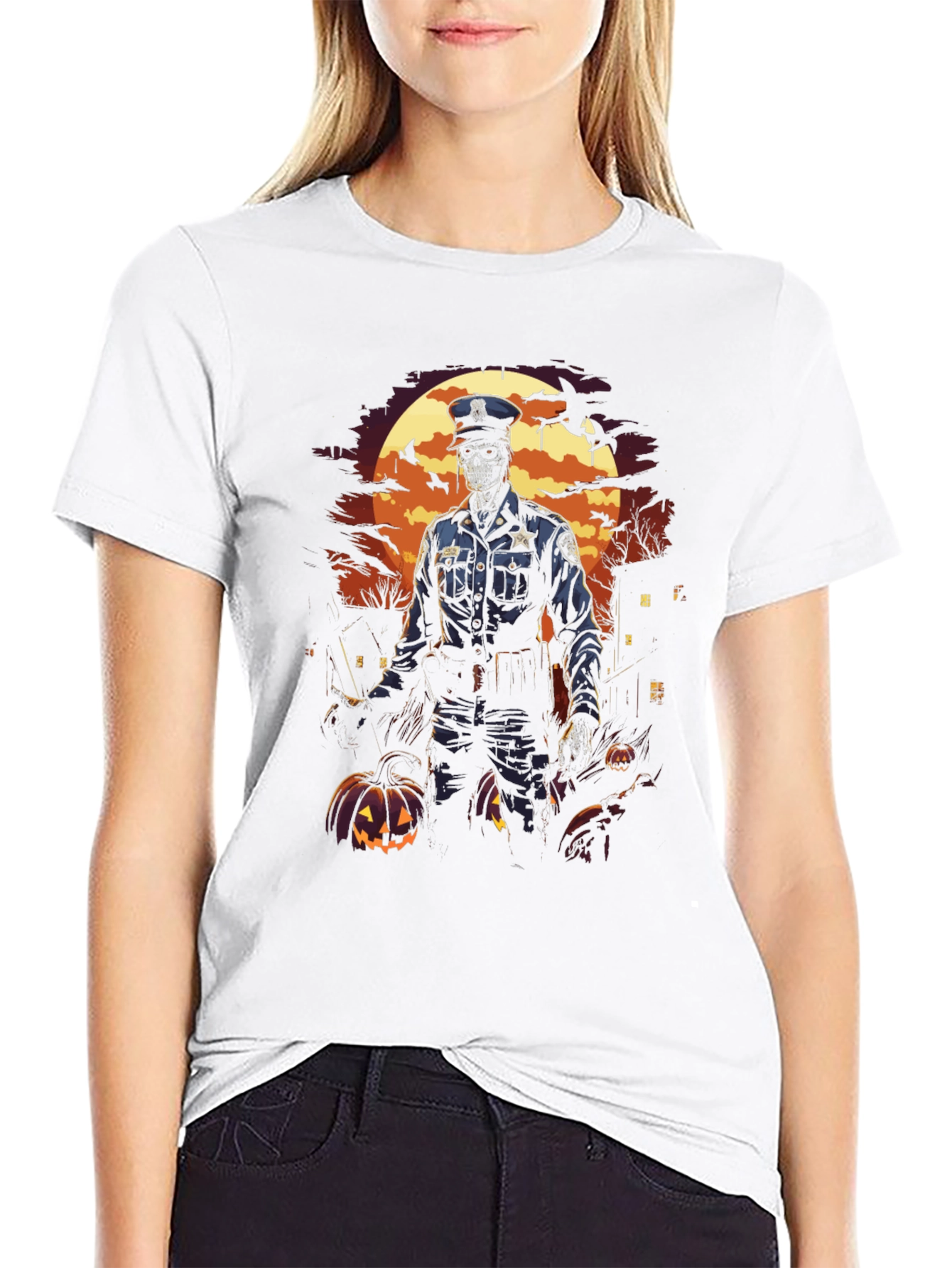 Zombie Cop Halloween T-Shirt