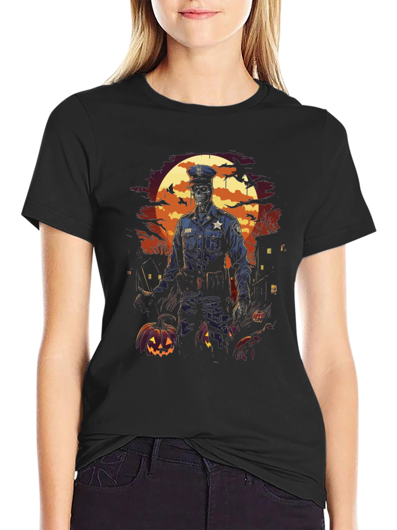 Zombie Cop Halloween T-Shirt