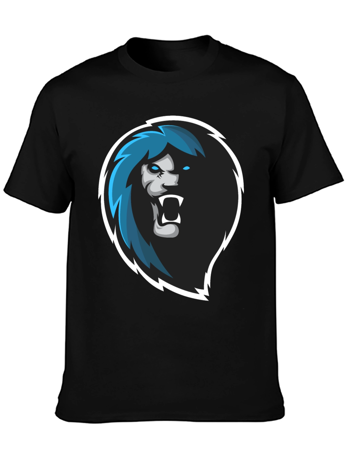 Lion Head Graphic Black T-Shirt
