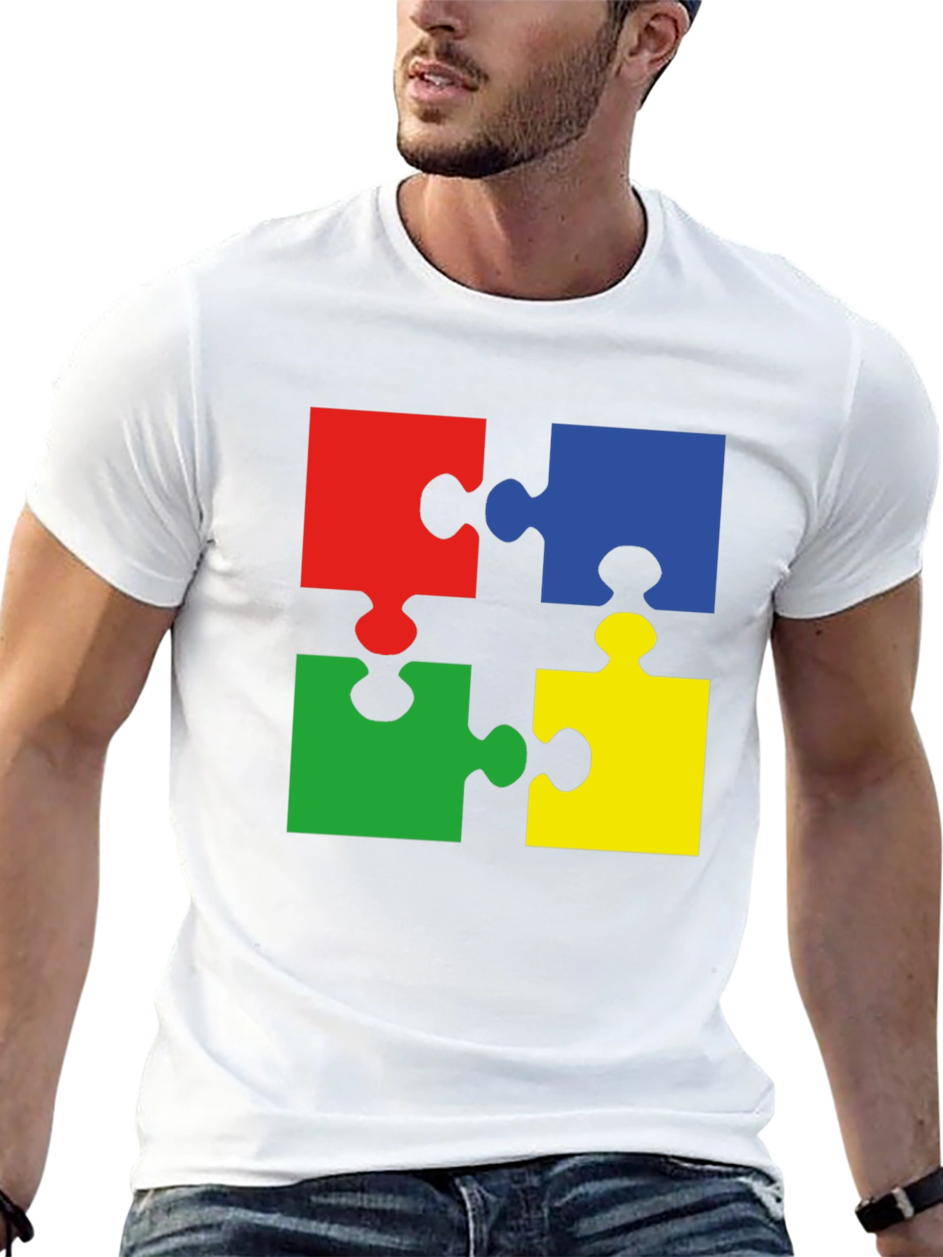 Autism Awareness Puzzle Piece Graphic Tee