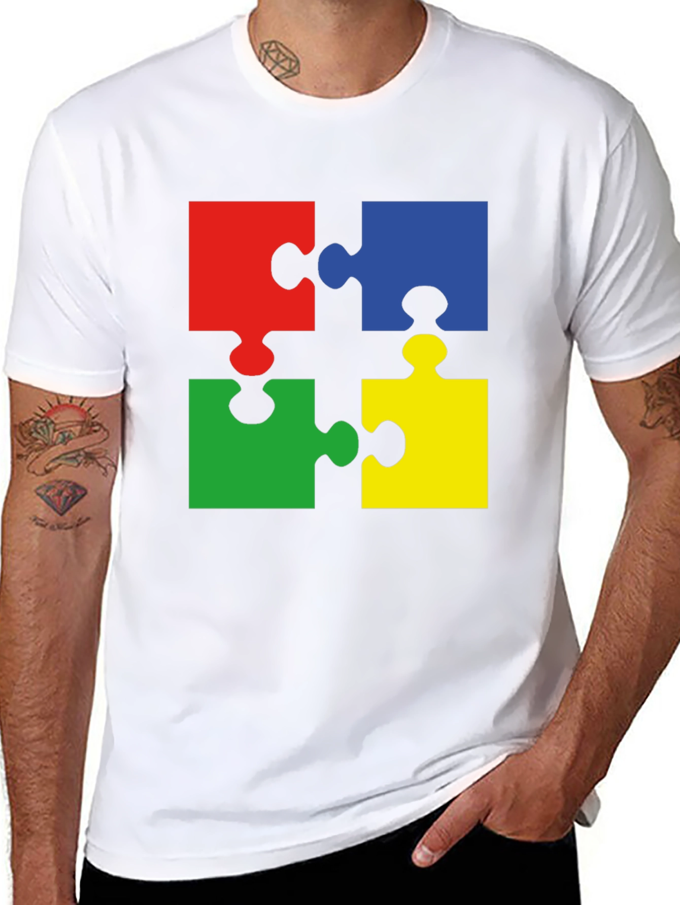 Autism Awareness Puzzle Piece Graphic Tee