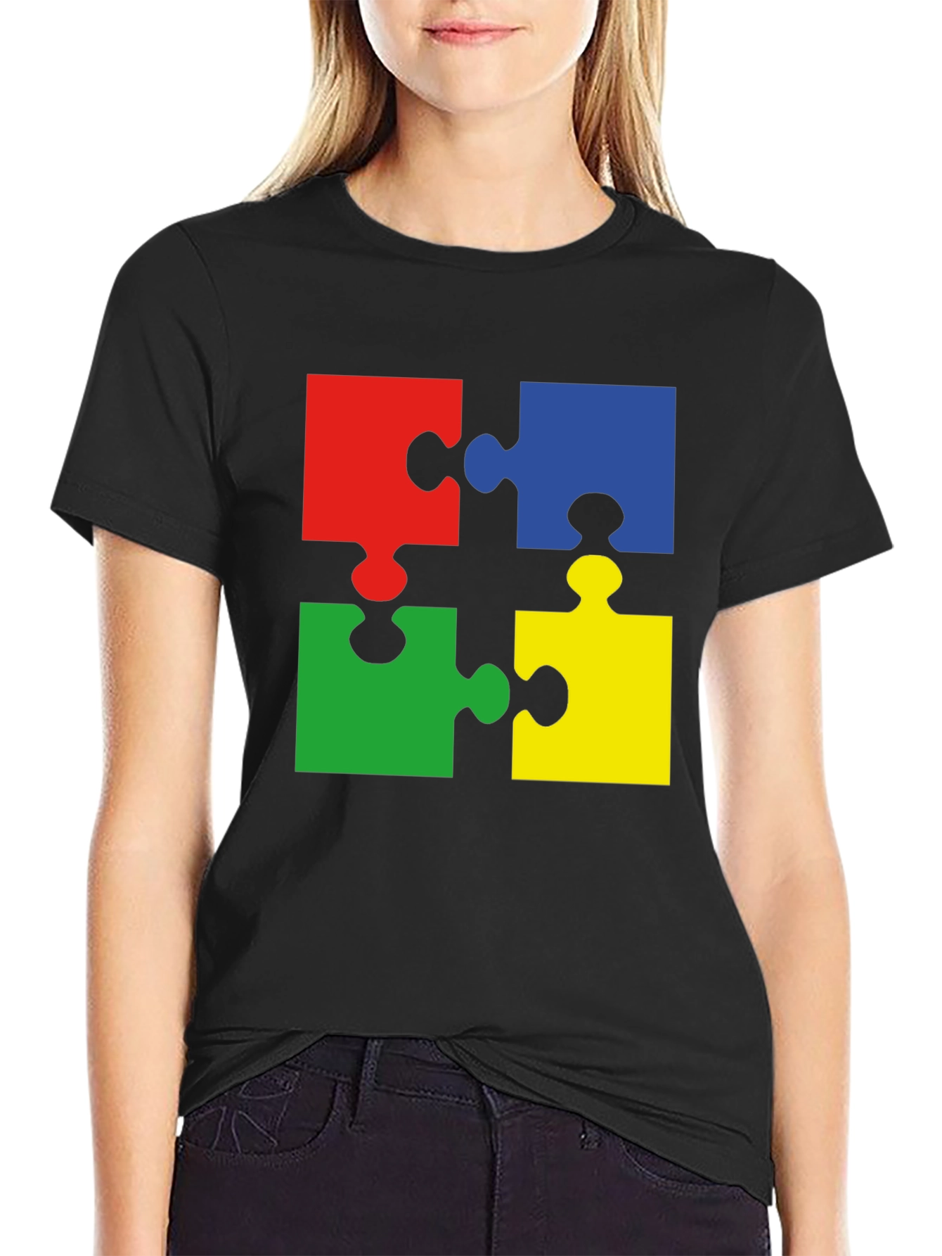 Autism Awareness Puzzle Piece Graphic Tee