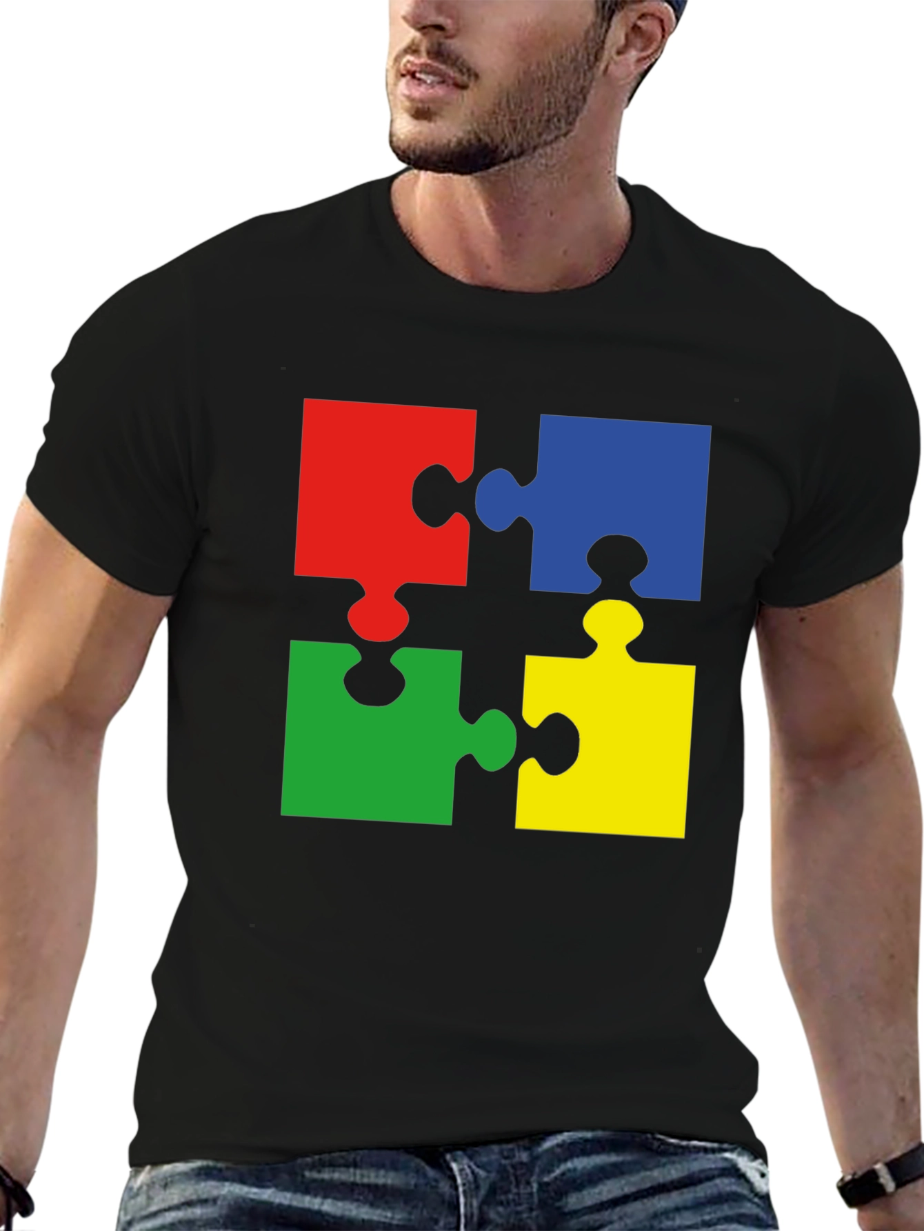 Autism Awareness Puzzle Piece Graphic Tee