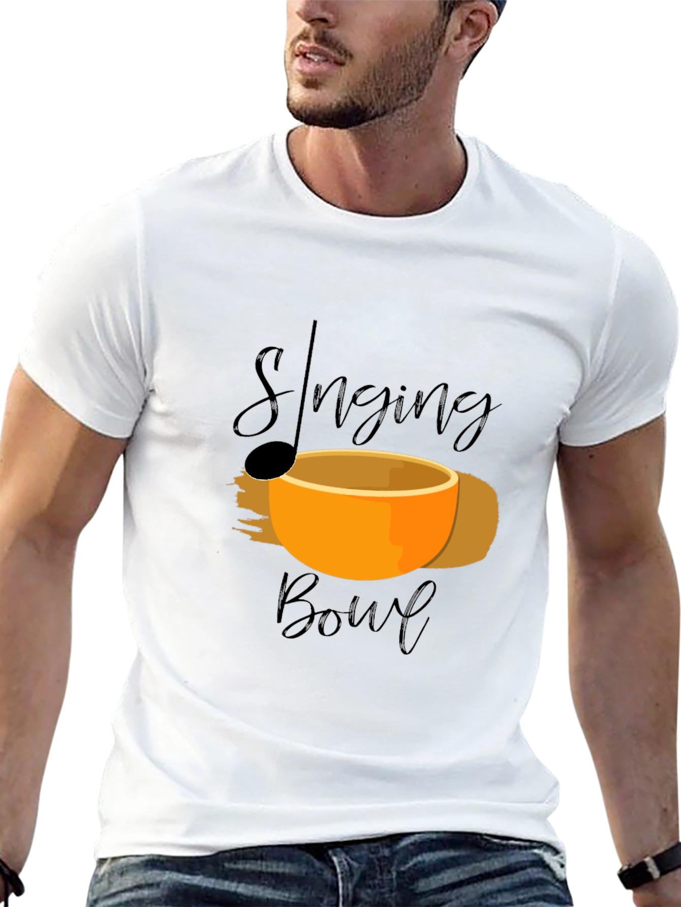 Singing Bowl Graphic Tee - Relaxation Meditation Shirt