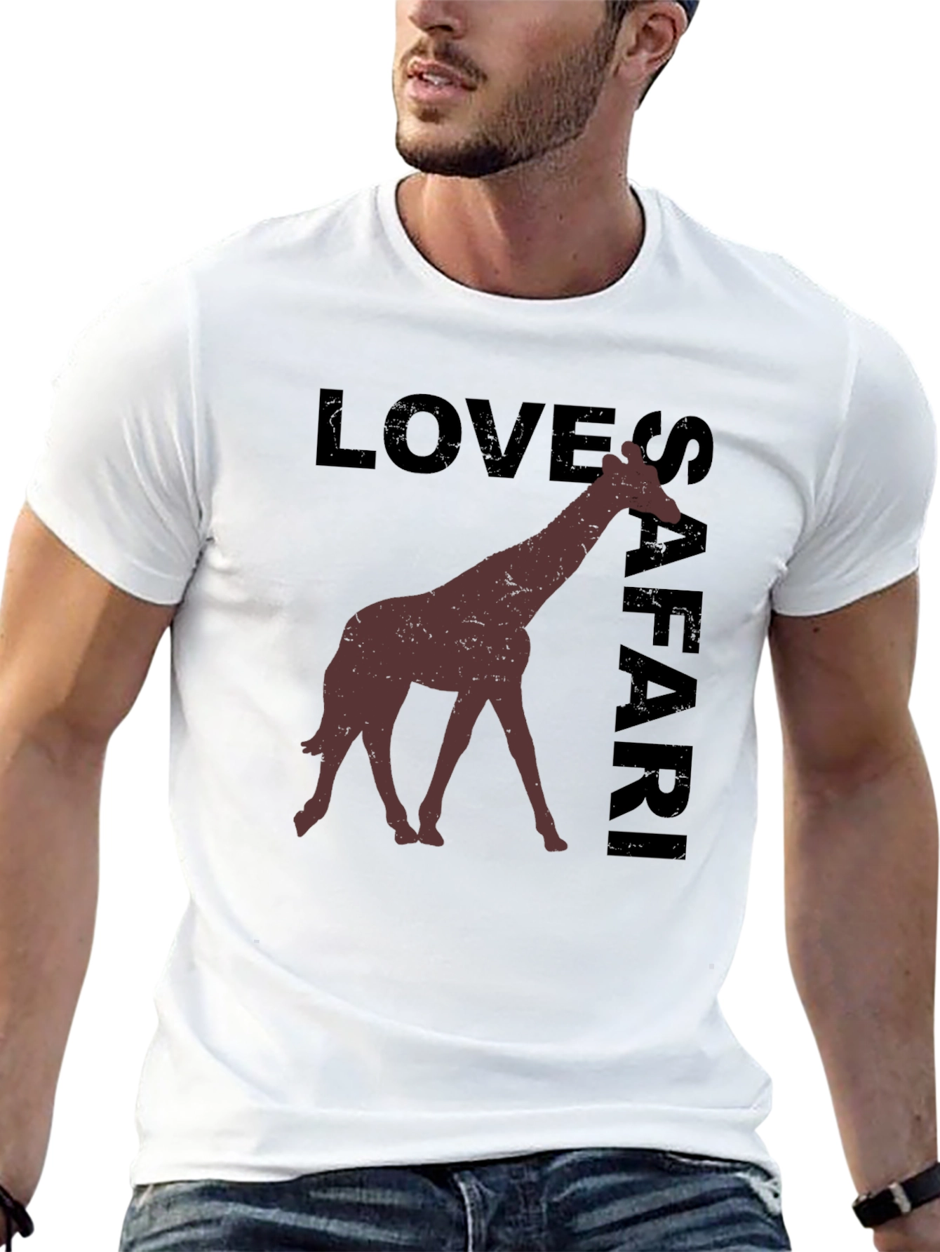 Safari Giraffe Graphic T-Shirt