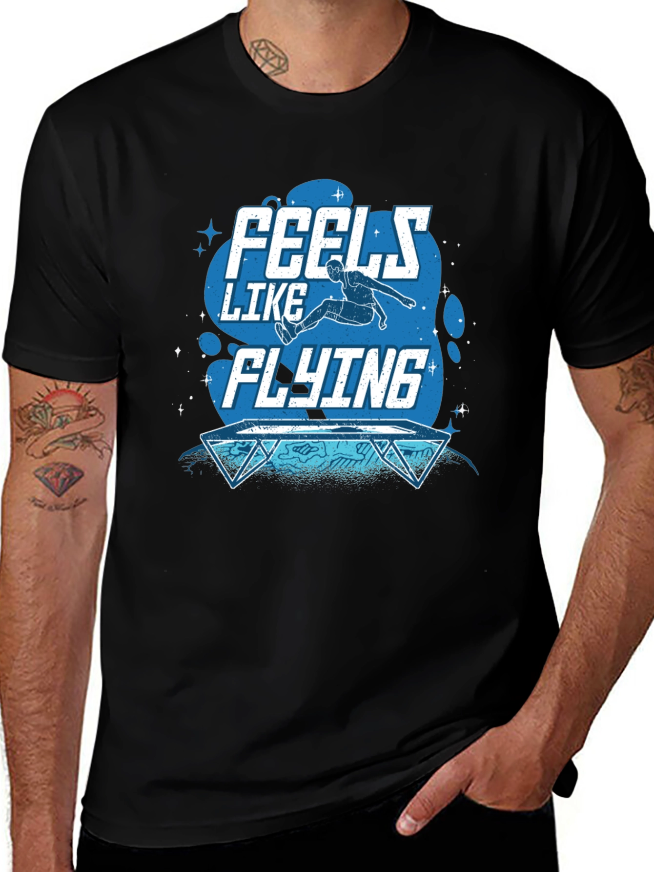 Feels Like Flying Graphic Tee - Black T-Shirt