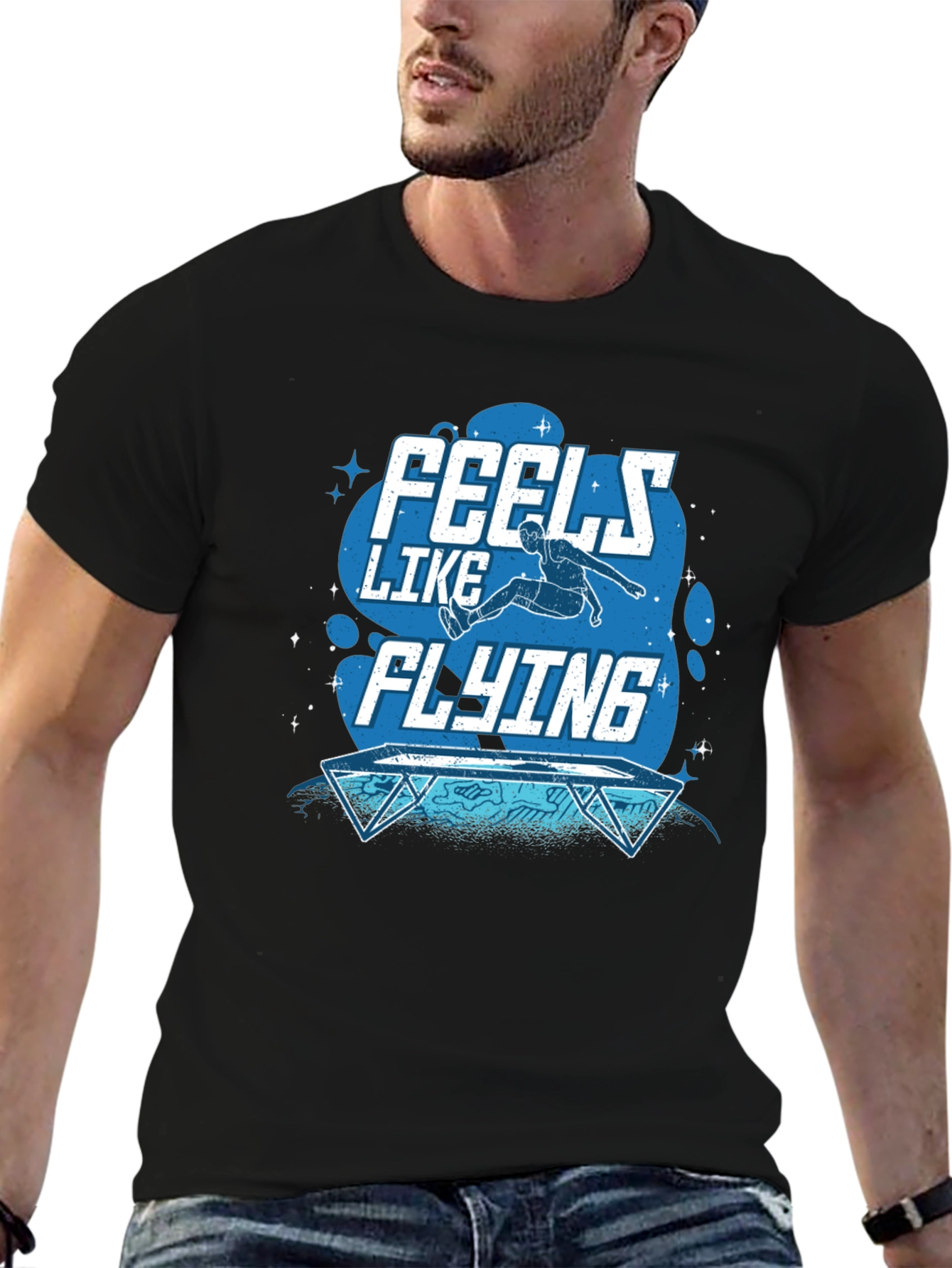 Feels Like Flying Graphic Tee - Black T-Shirt
