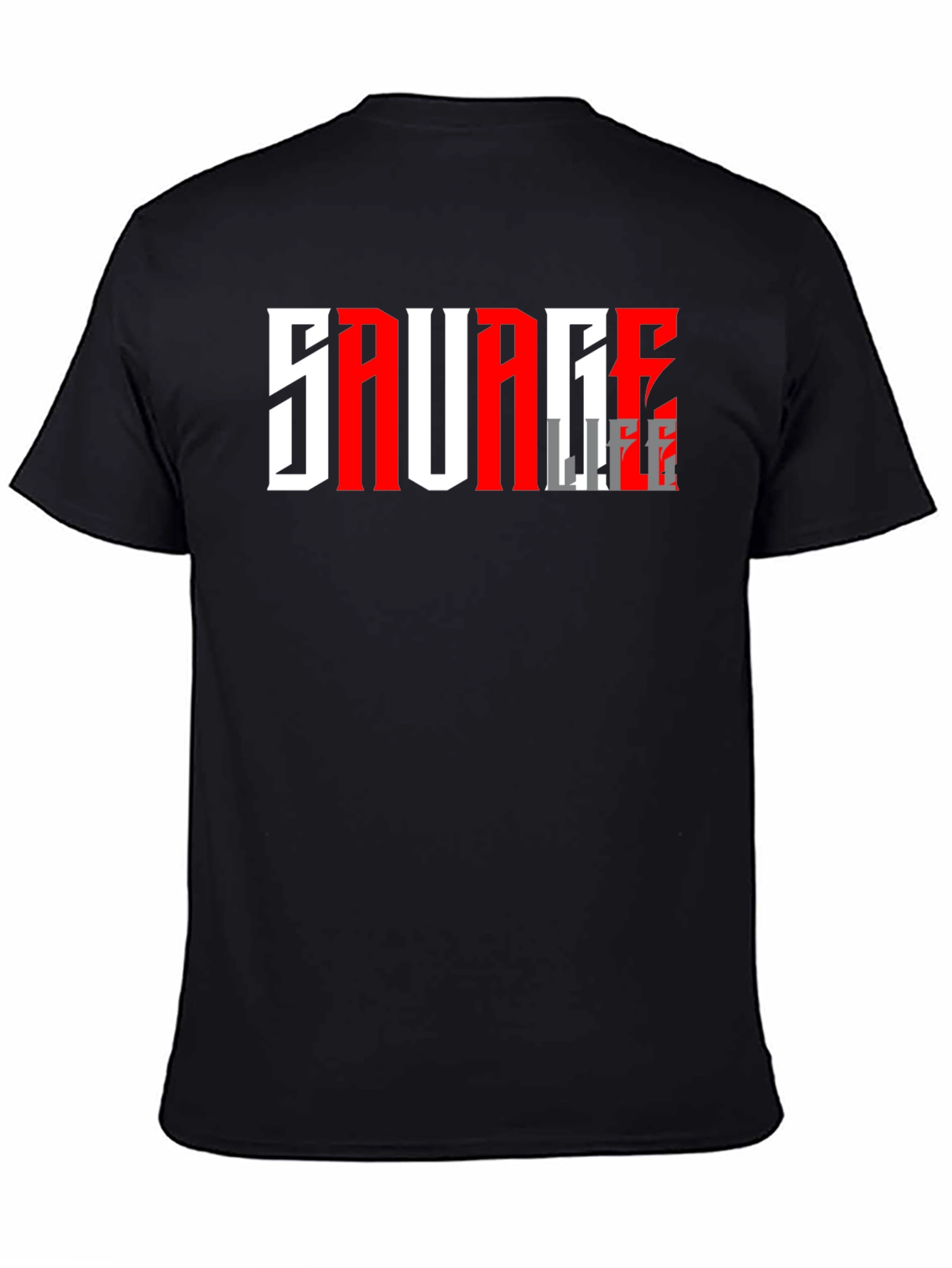 Savage Life Graphic T-Shirt - Black