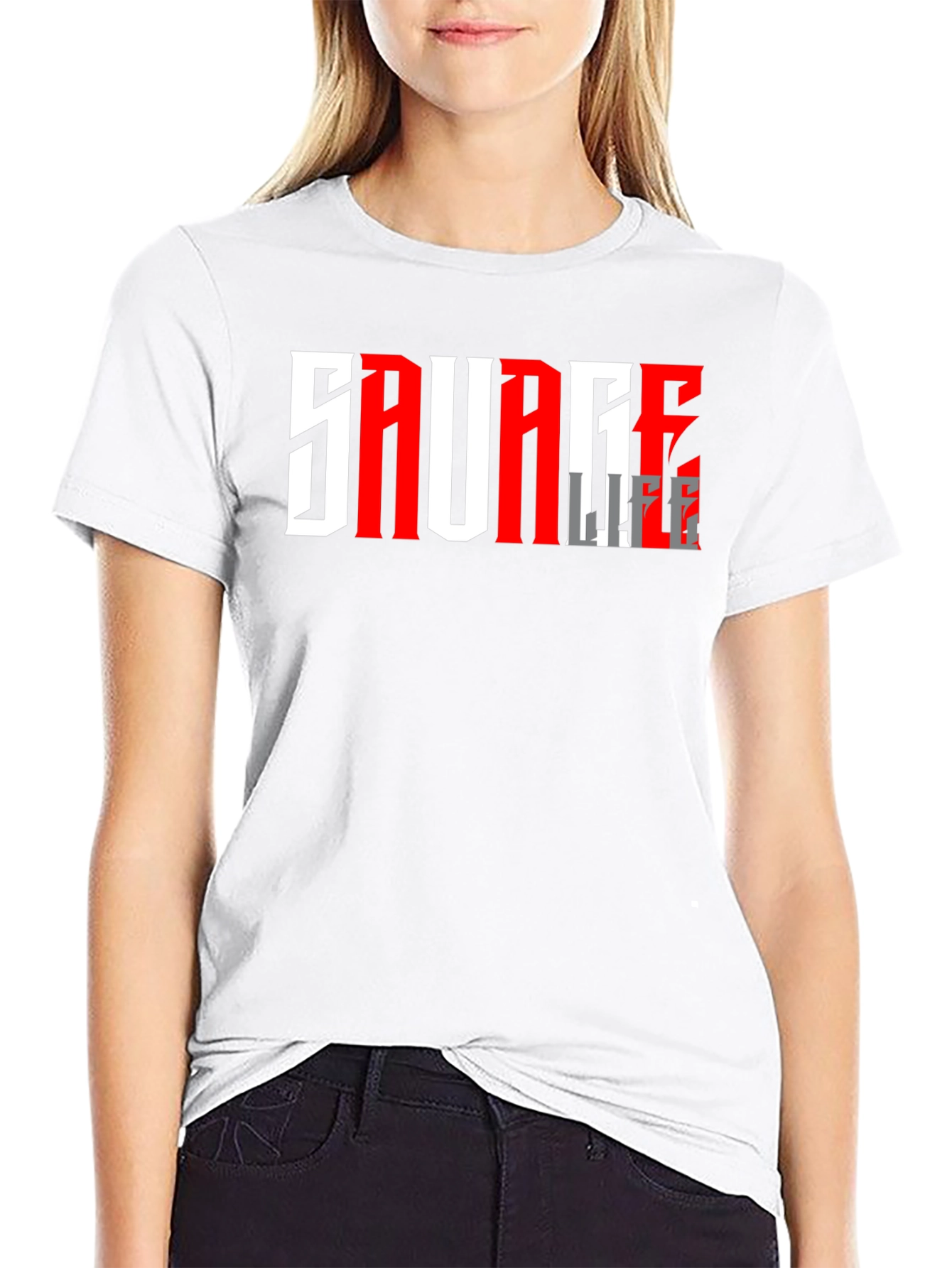Savage Life Graphic T-Shirt - Black