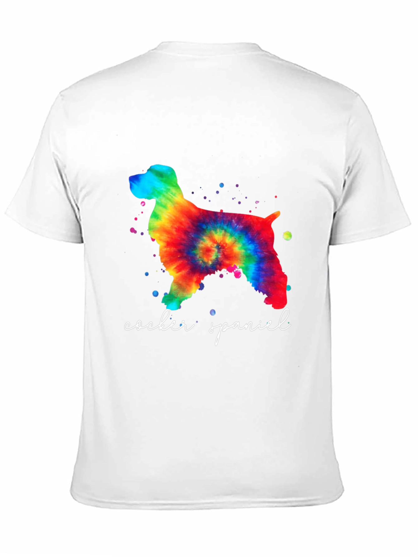 Tie-Dye Cocker Spaniel T-Shirt - Unisex Black Tee